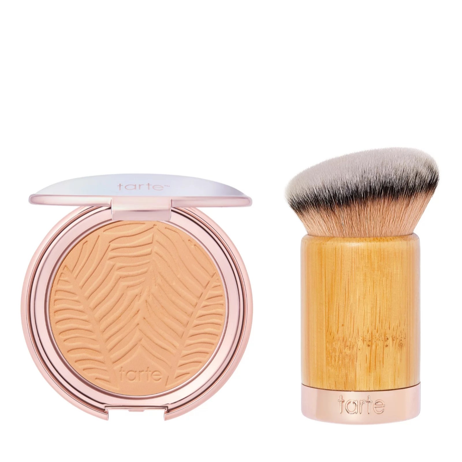 tarte Amazonian Clay Blurring Powder Foundation & Brush QVC UK