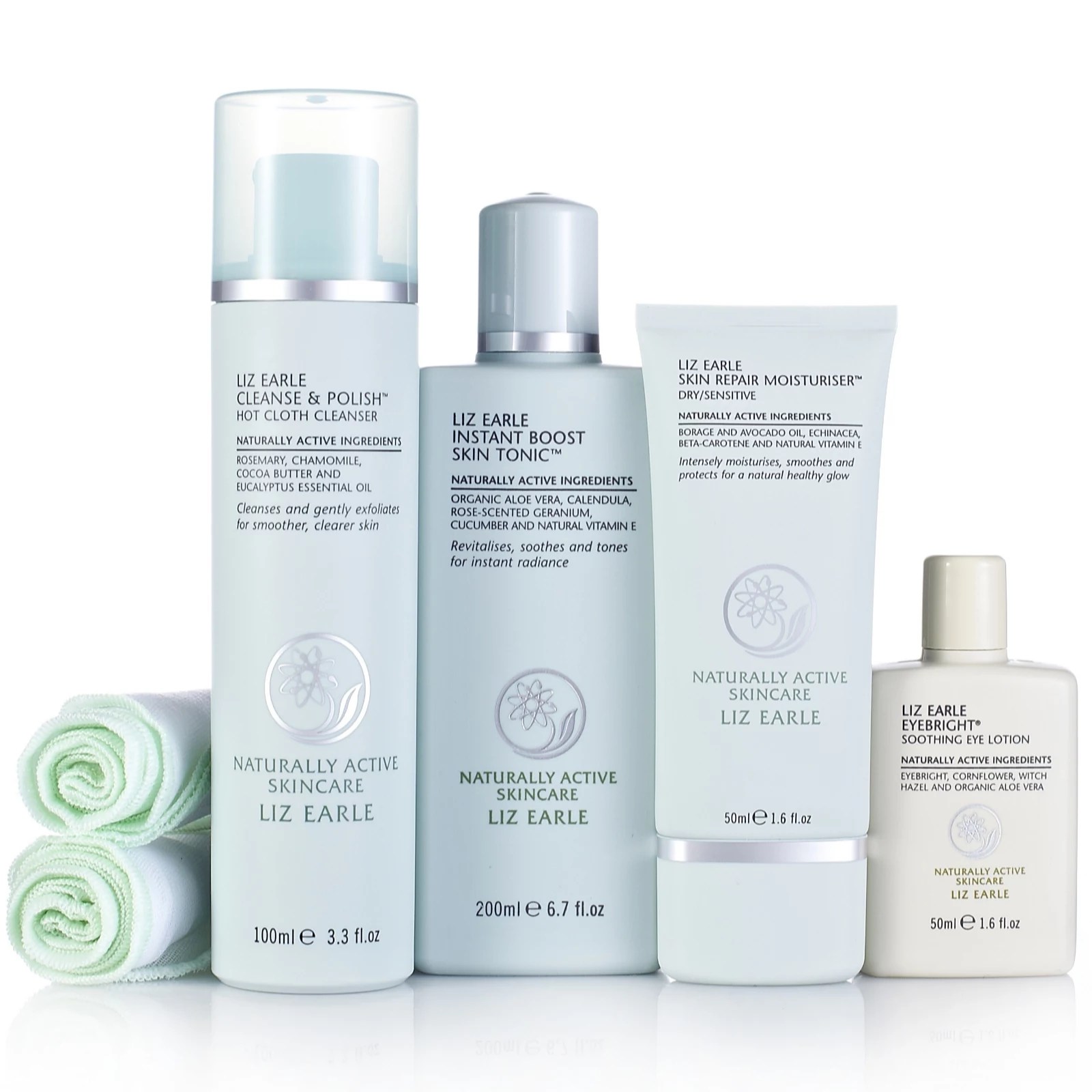 Liz Earle 4 Piece Skin Essentials Collection QVC UK