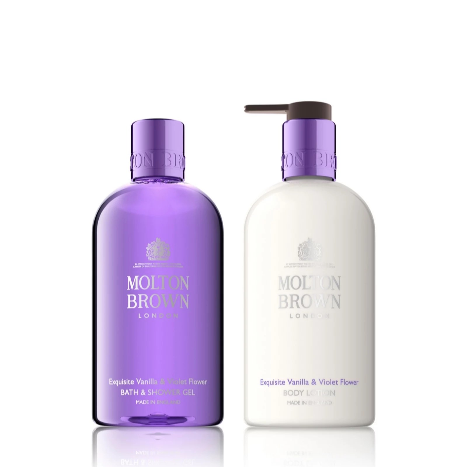 Molton Brown Exquisite Vanilla & Violet Flower 300ml Bathing Duo QVC UK