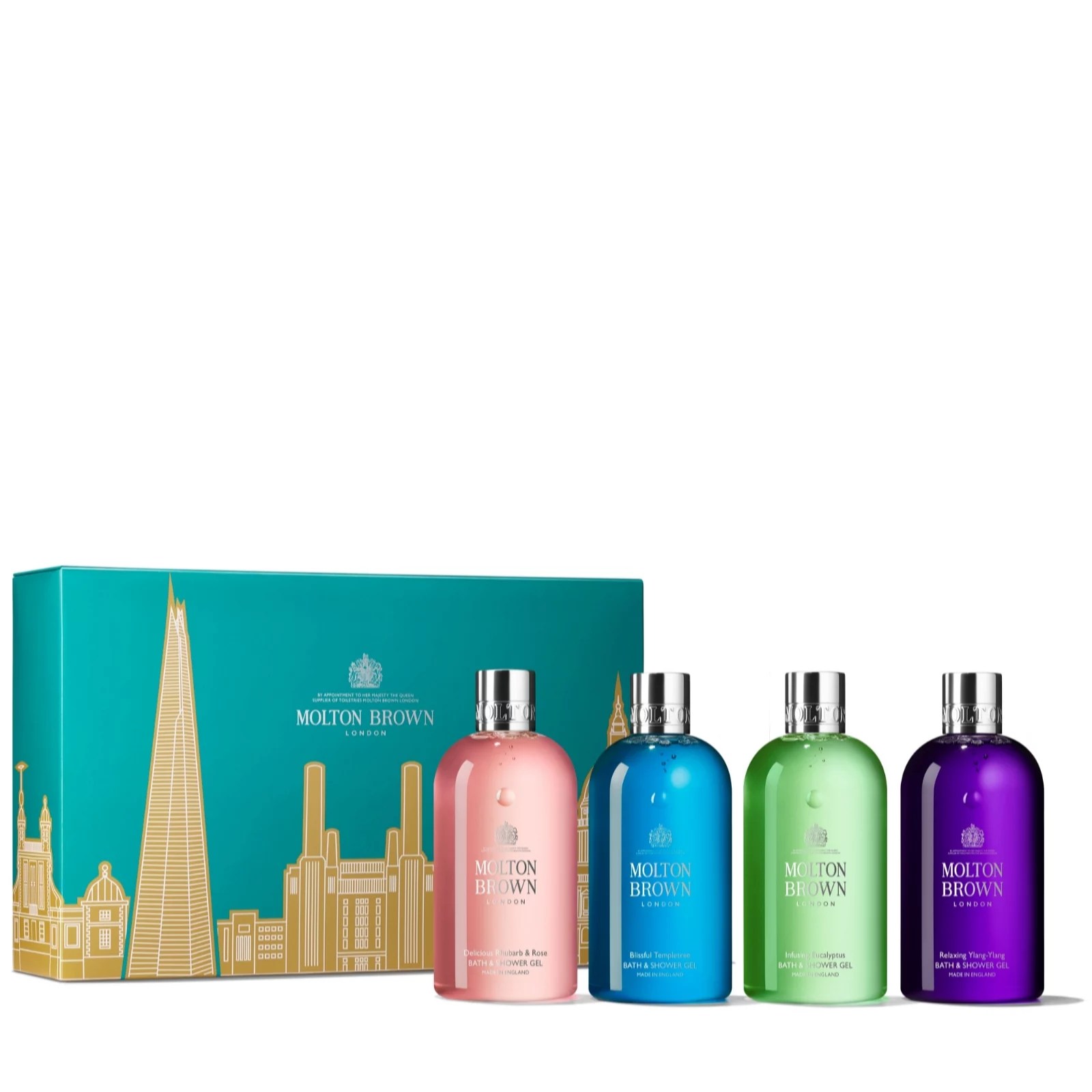 Molton Brown 4 Piece Body Wash Collection & Box QVC UK