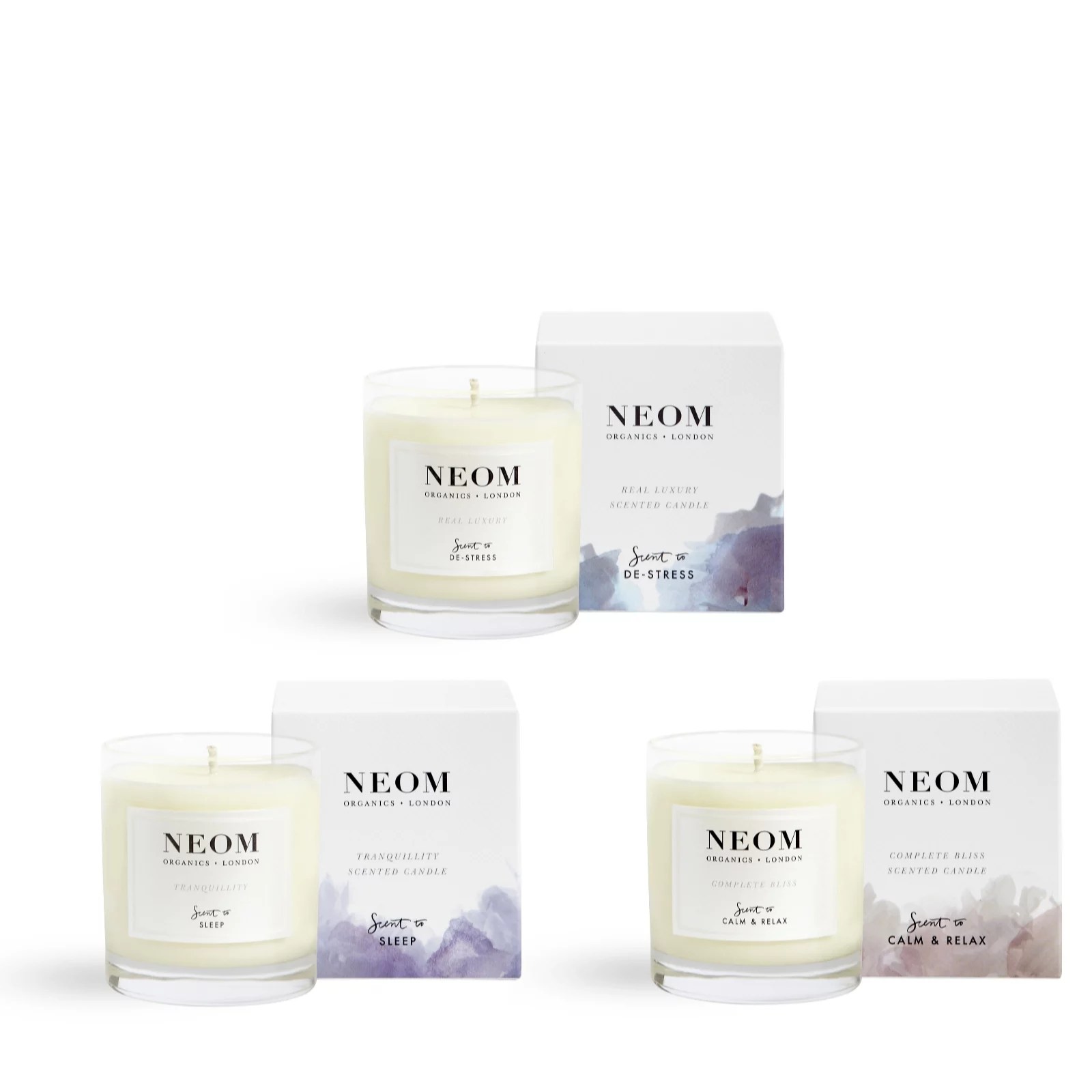 Neom 3 Piece Luxury Candle Collection QVC UK