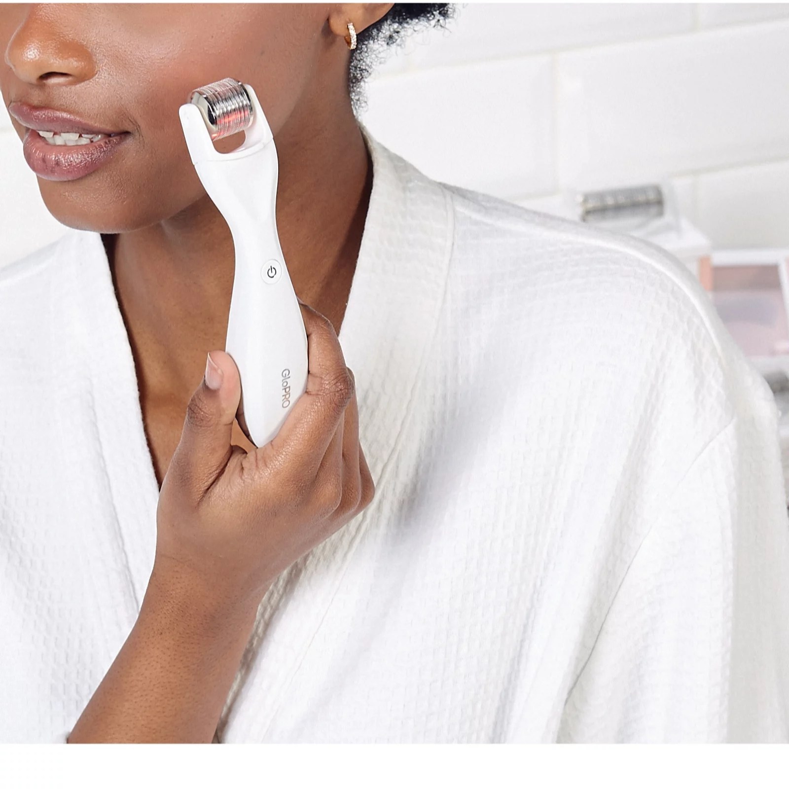 BeautyBio GloPro Micro Stimulation Tool With Face & Body Heads QVC UK