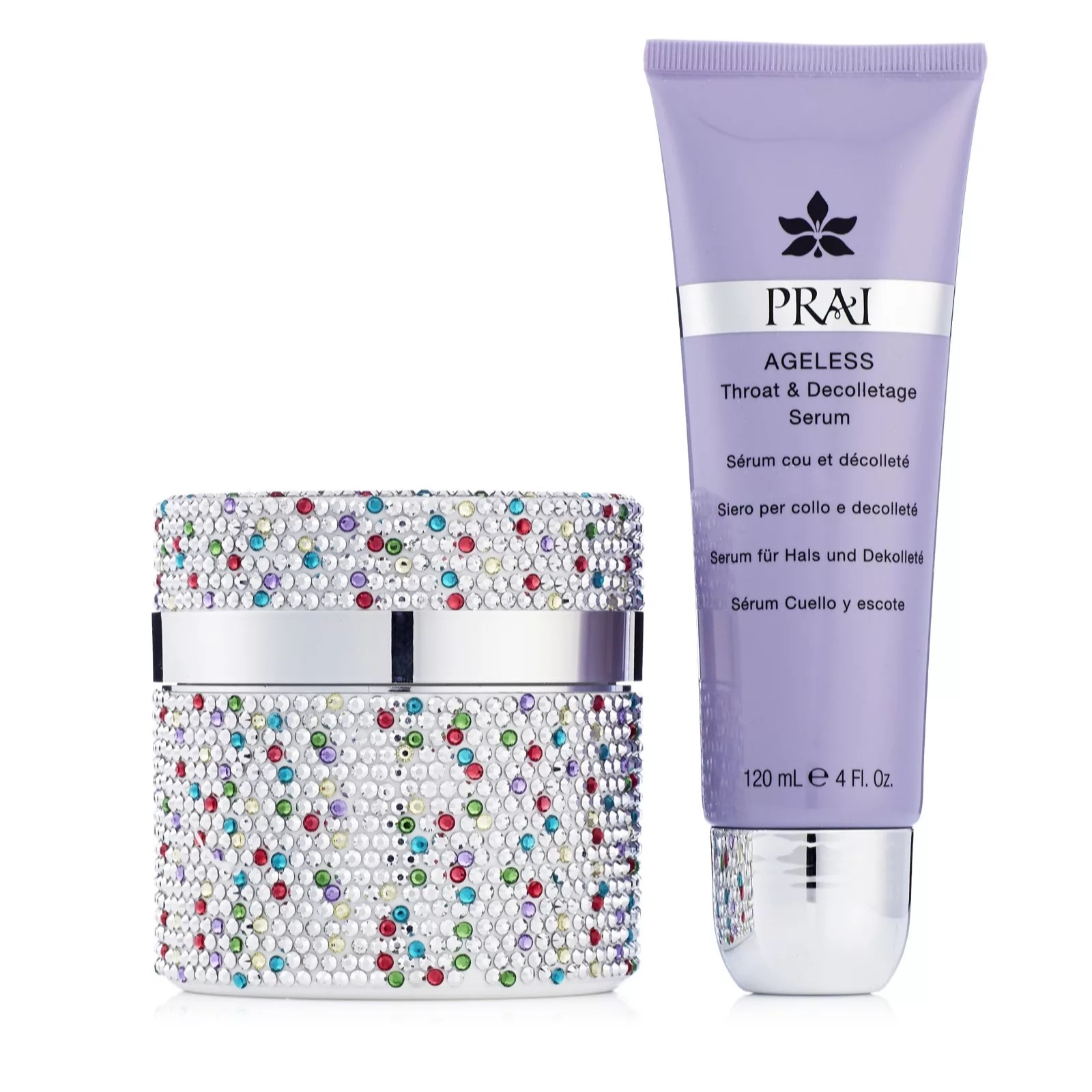 Prai Ageless Throat Decolletage Serum Creme Duo QVC UK