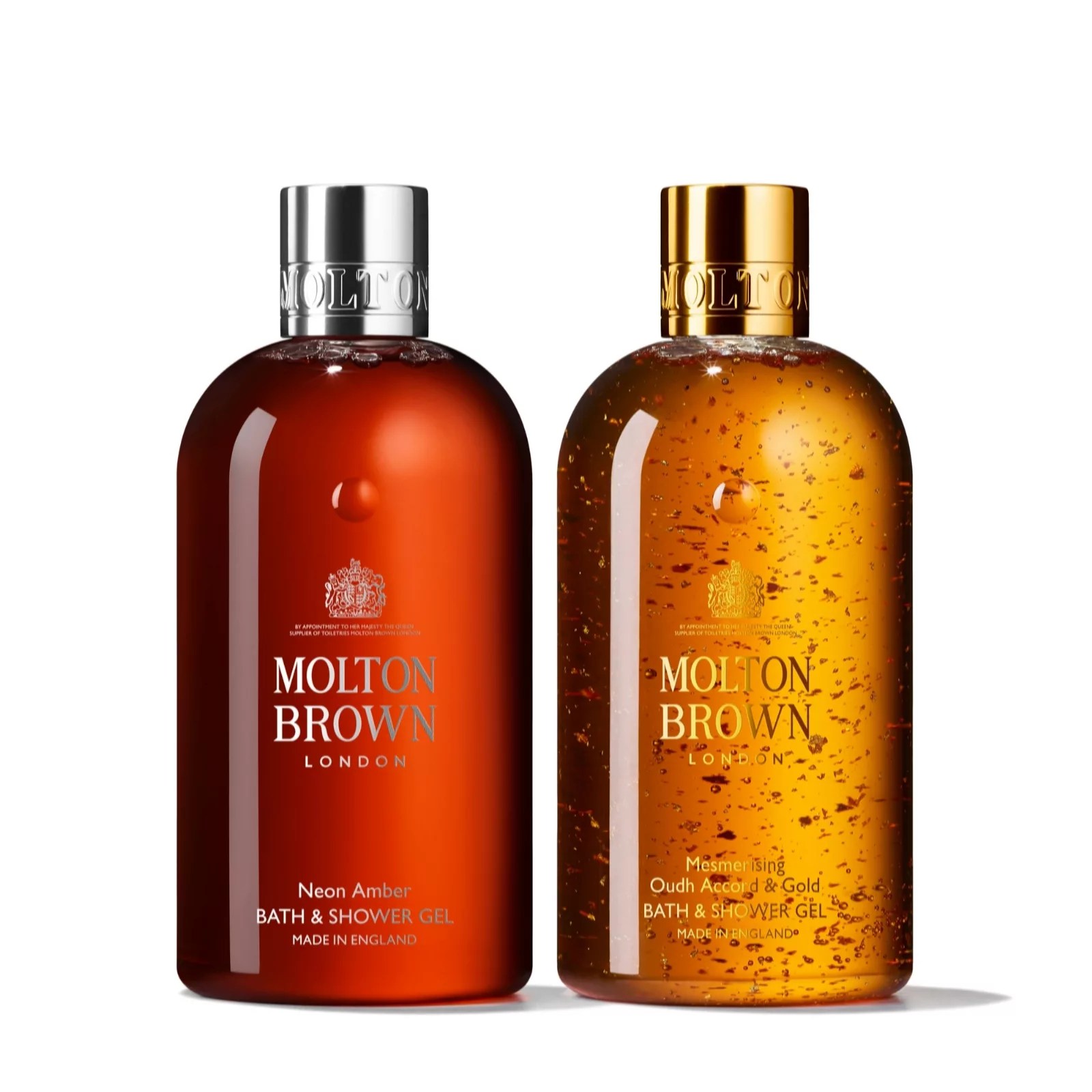 Molton Brown Neon Amber & Oudh Body Wash 300ml Set QVC UK