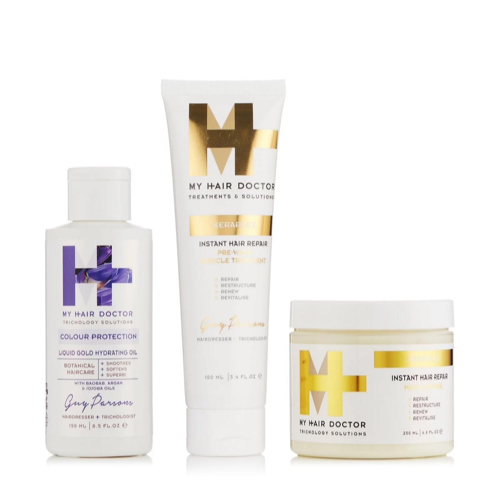 My Hair Doctor 3 Piece Hydrating Treatment Collection QVC UK
