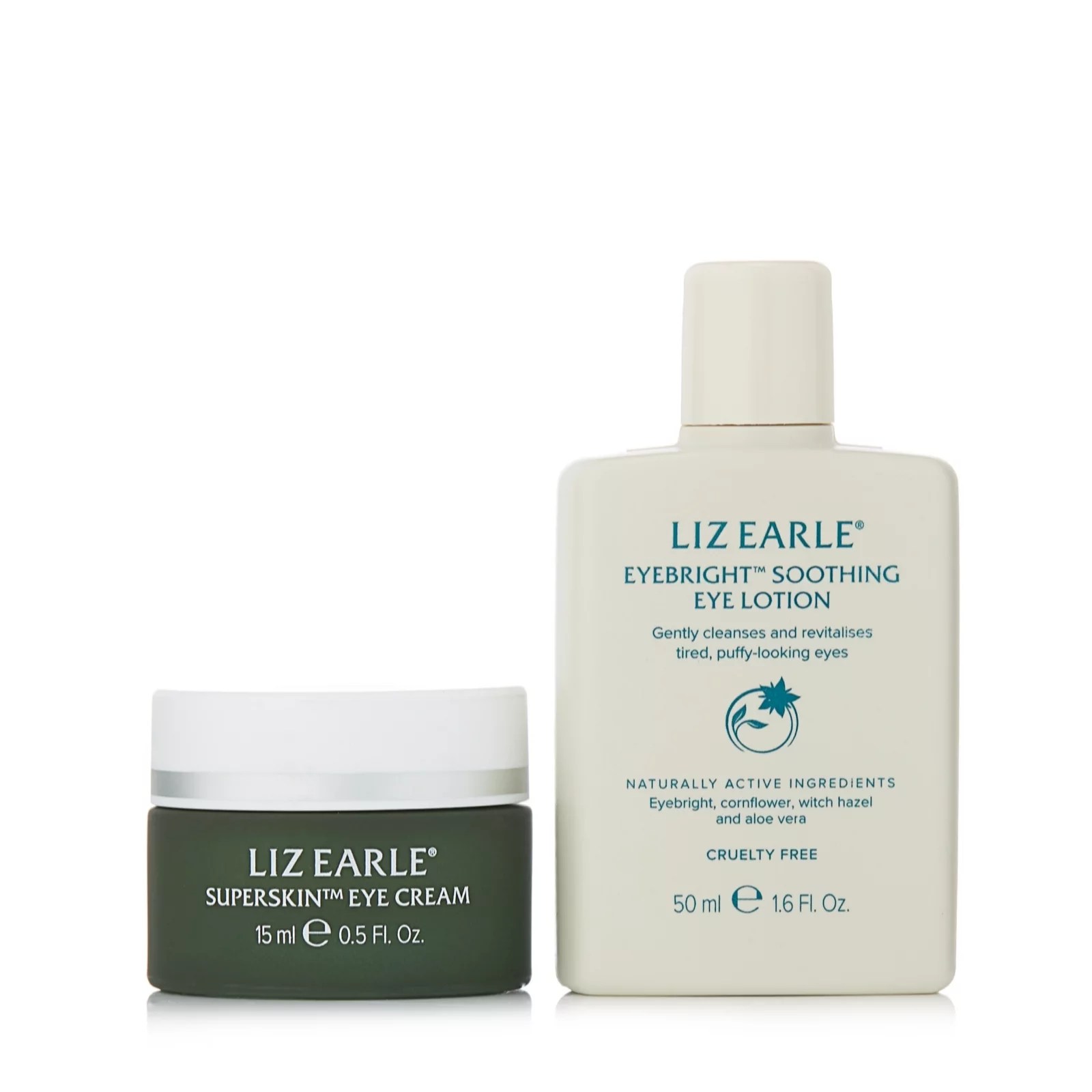 Liz Earle Superskin Eye Cream 15ml & 50ml Eyebright QVC UK