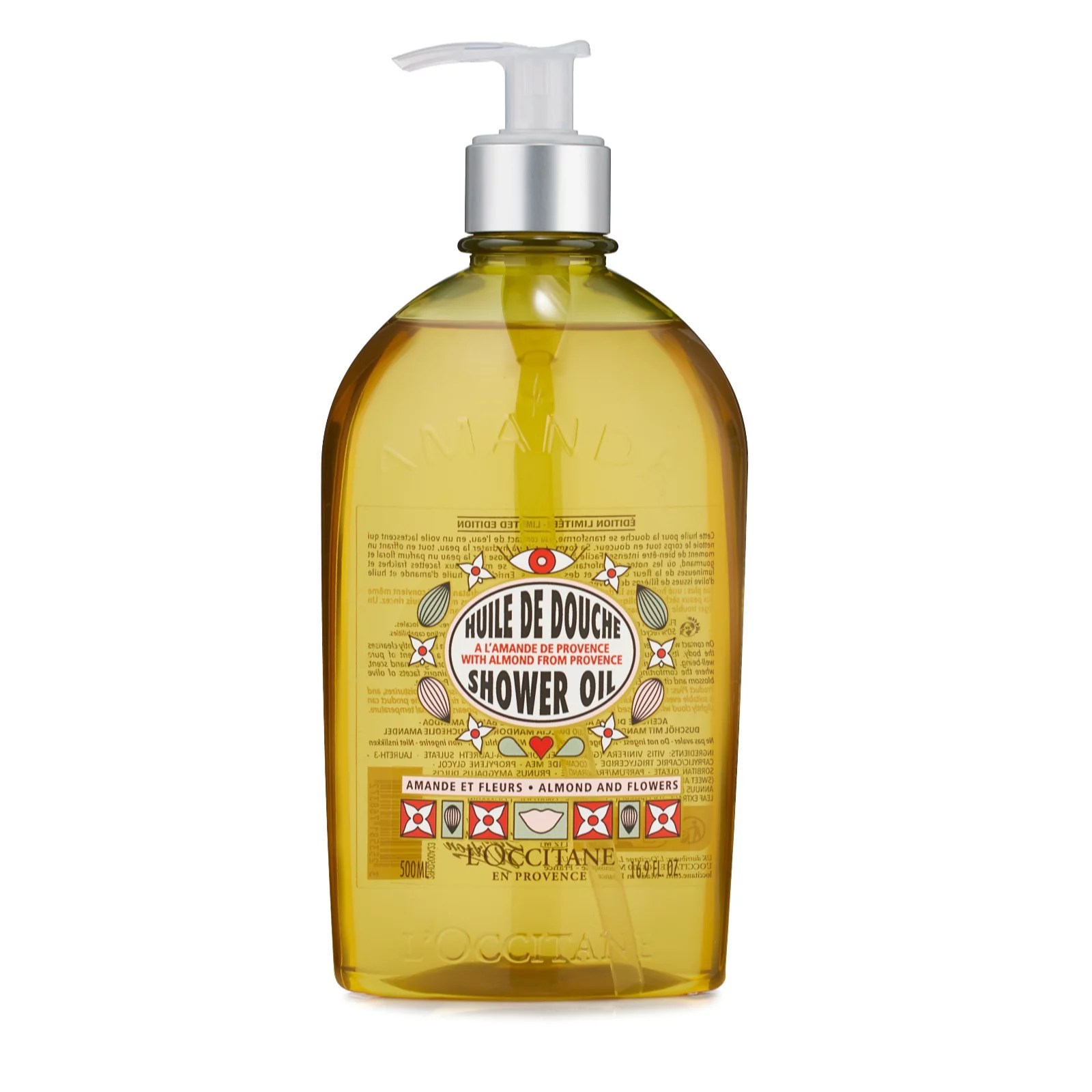 L'Occitane 500ml Almond Floral Shower Oil QVC UK