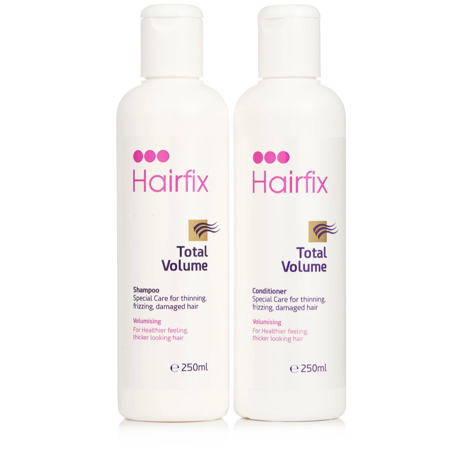 Hairfix Total Volume Shampoo & Conditioner 250ml QVC UK