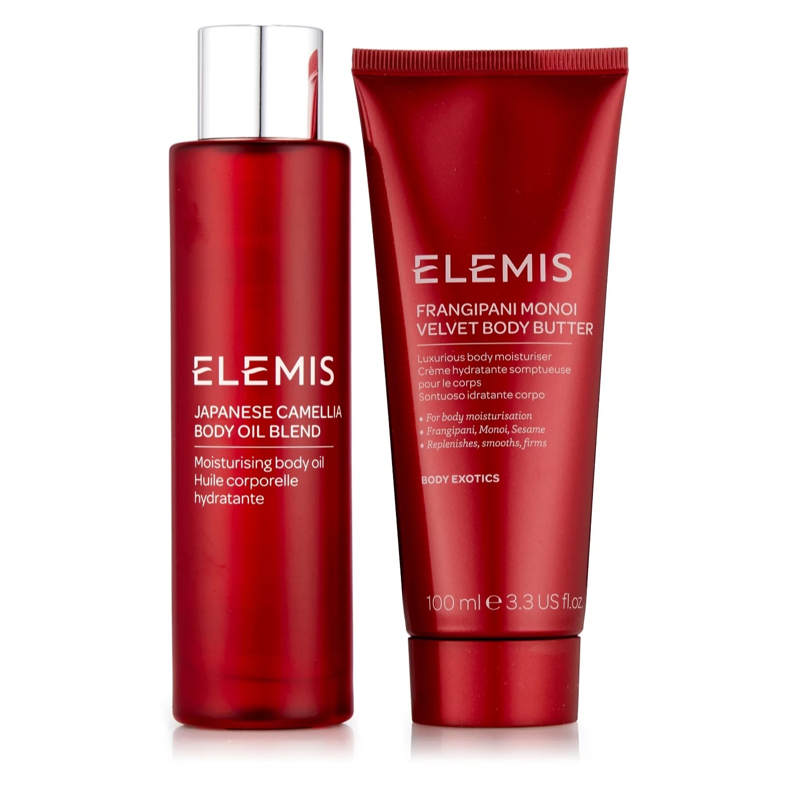 Elemis 2 Piece Japanese Camelia & Frangipani Body Set QVC UK