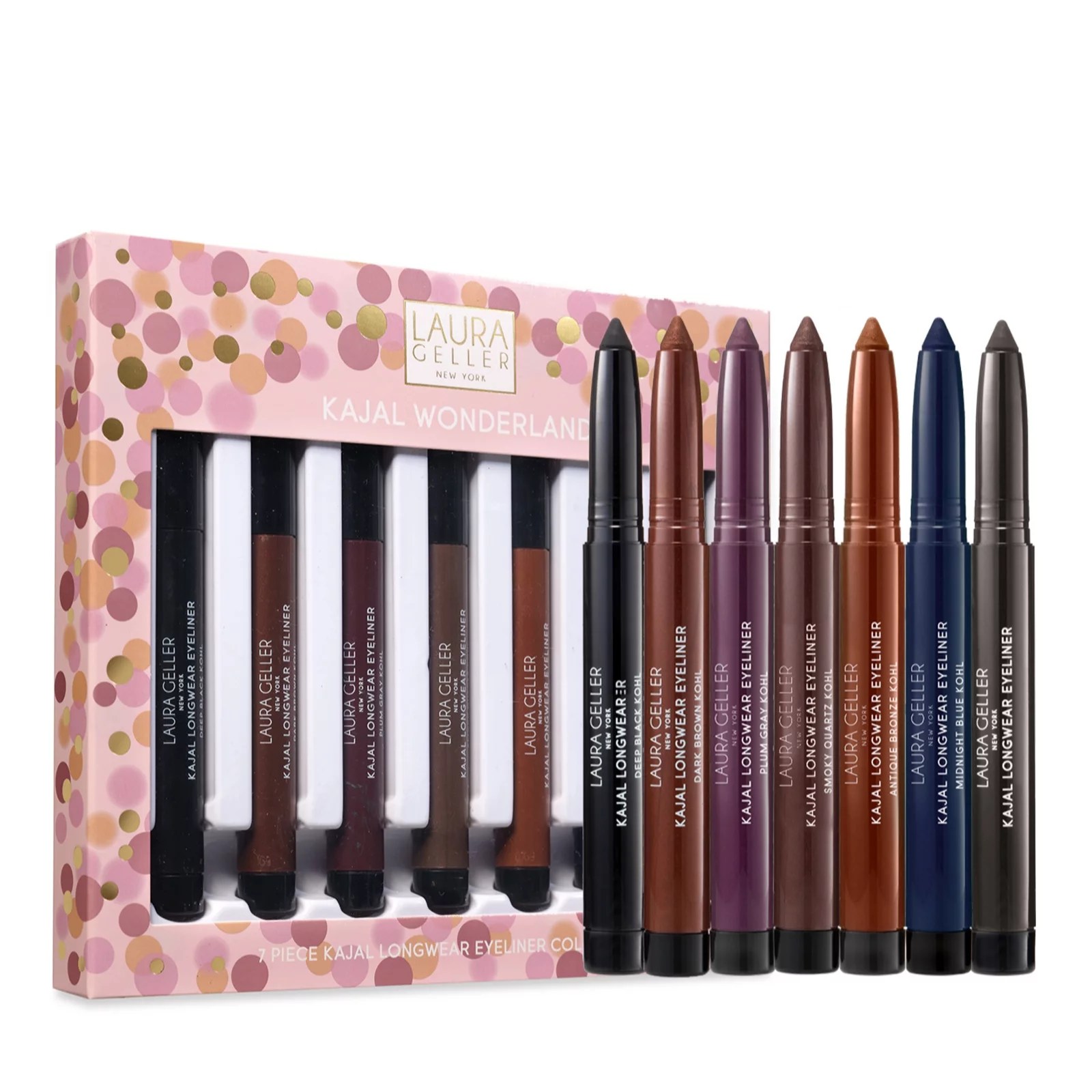 Laura Geller 7 Piece Kajal Baked Eyeliner Collection QVC UK
