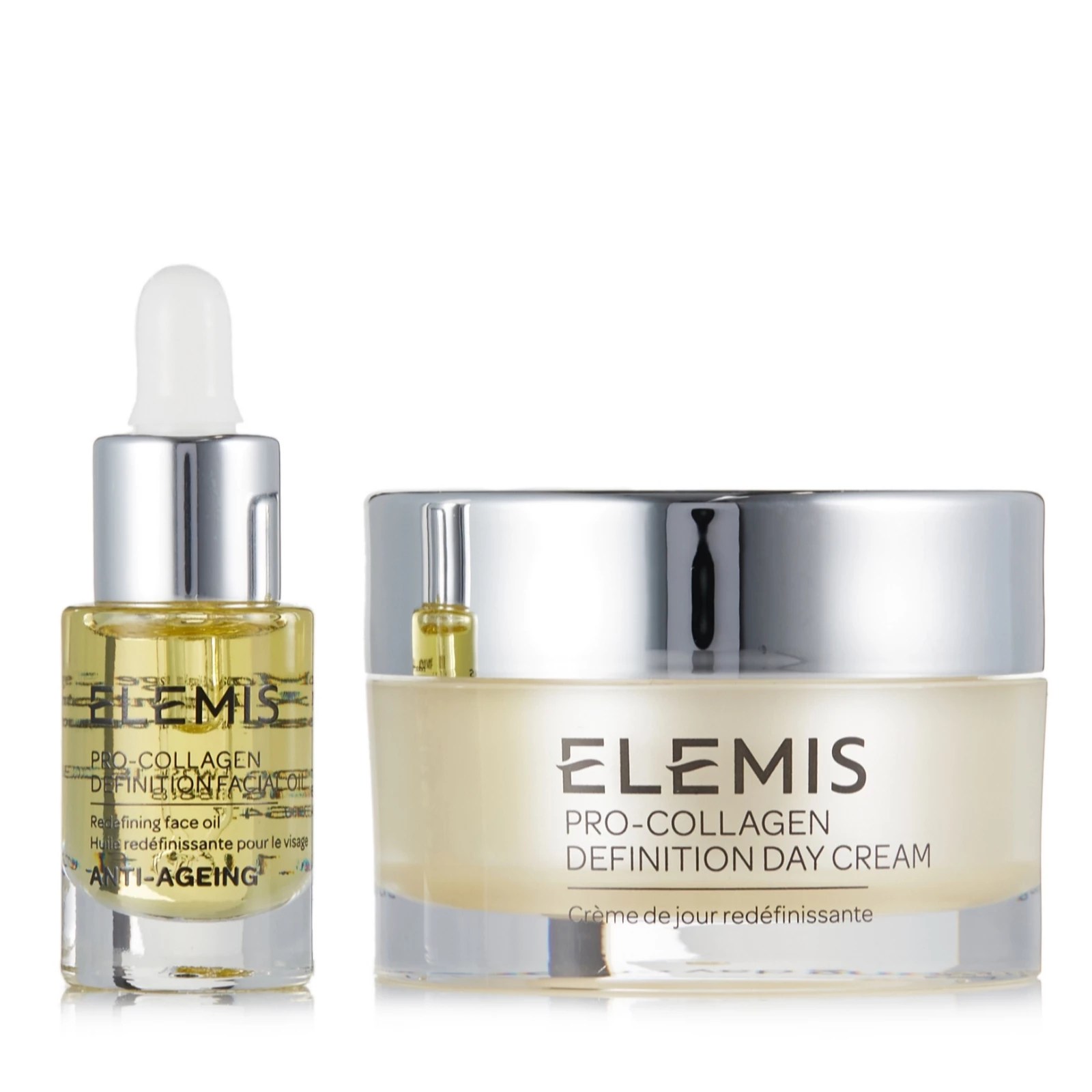 Elemis ProCollagen Definition Day Cream 30ml & Facial Oil 5ml QVC UK