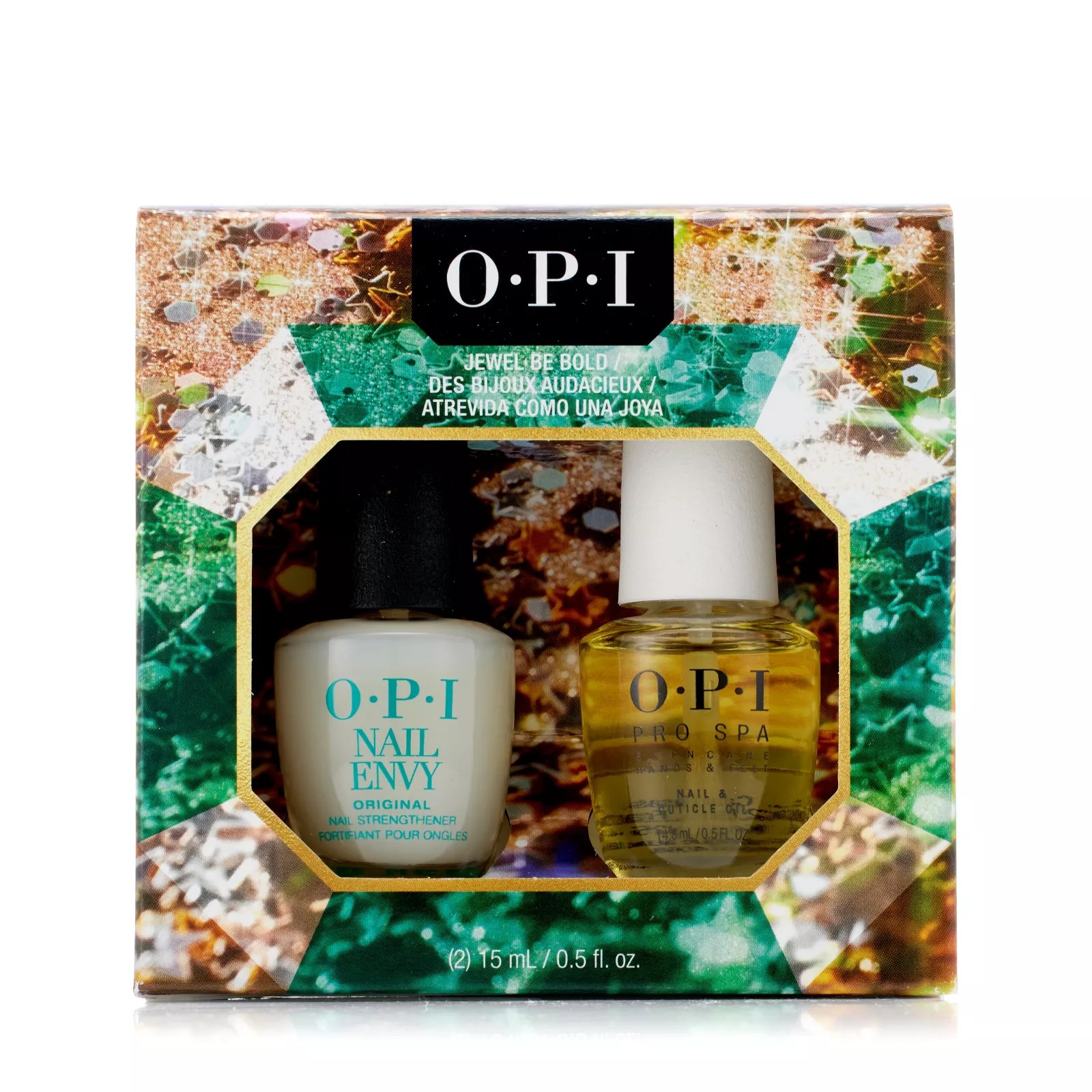 OPI Nail Envy and Cuticle Oil Gift Box Duo QVC UK