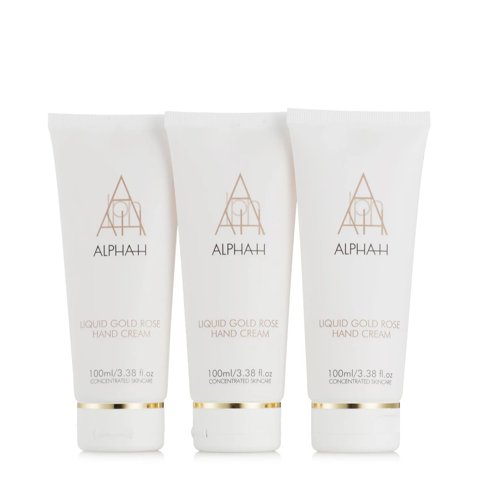 AlphaH Liquid Gold Rose Hand Cream Trio QVC UK