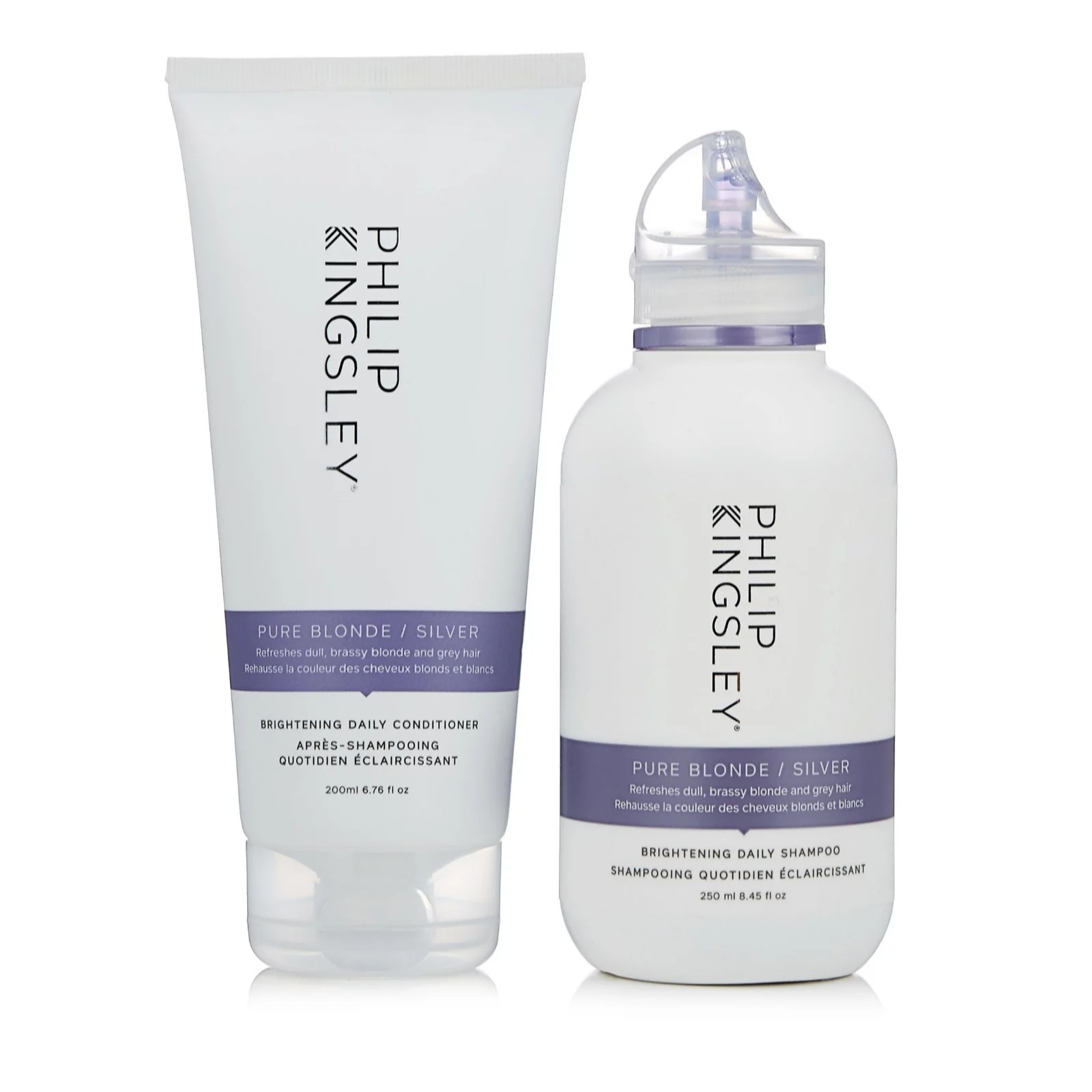 Philip Kingsley Pure Silver Shampoo 250ml Conditioner 200ml QVC UK