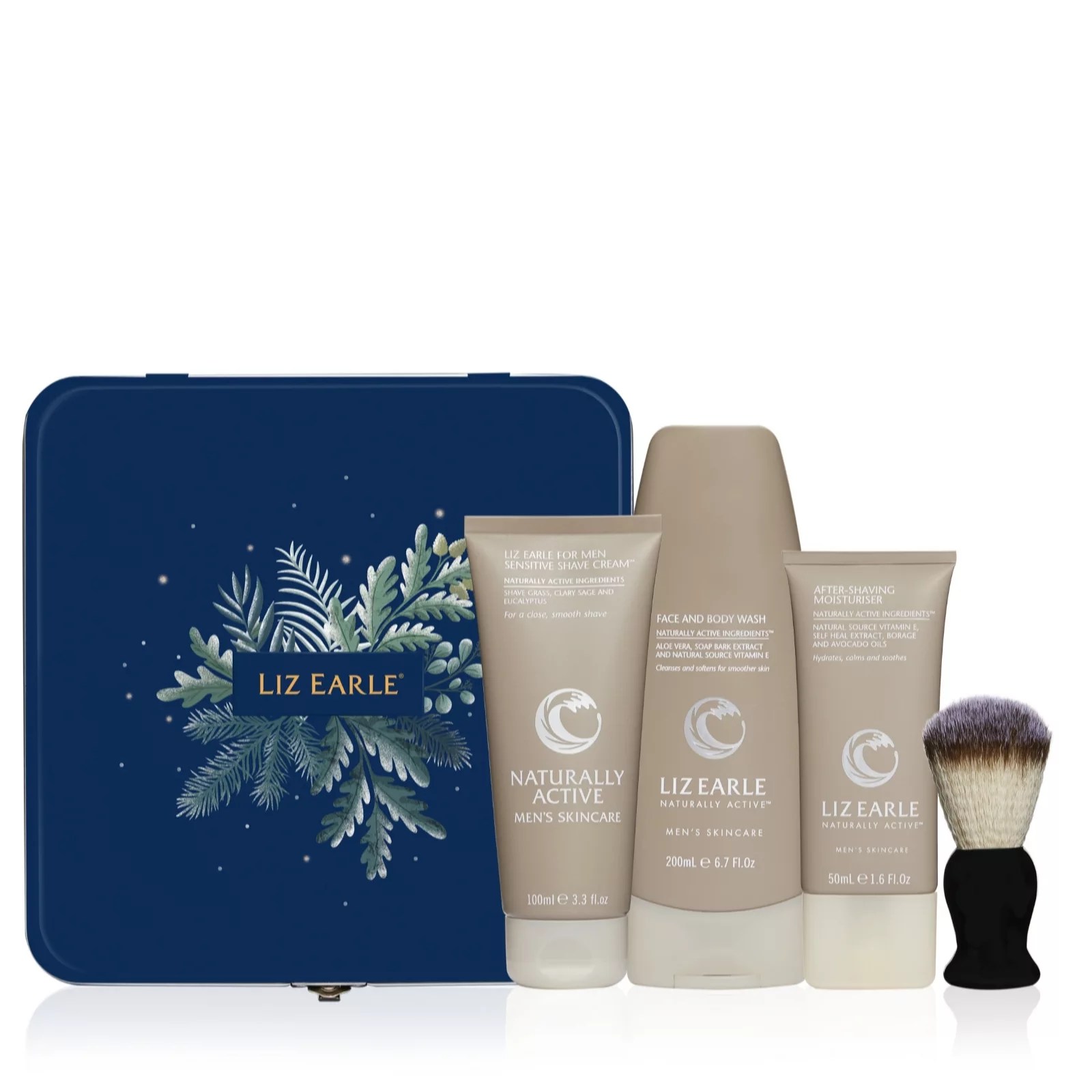 Liz Earle Men's 4 Piece Shower & Shave Collection QVC UK