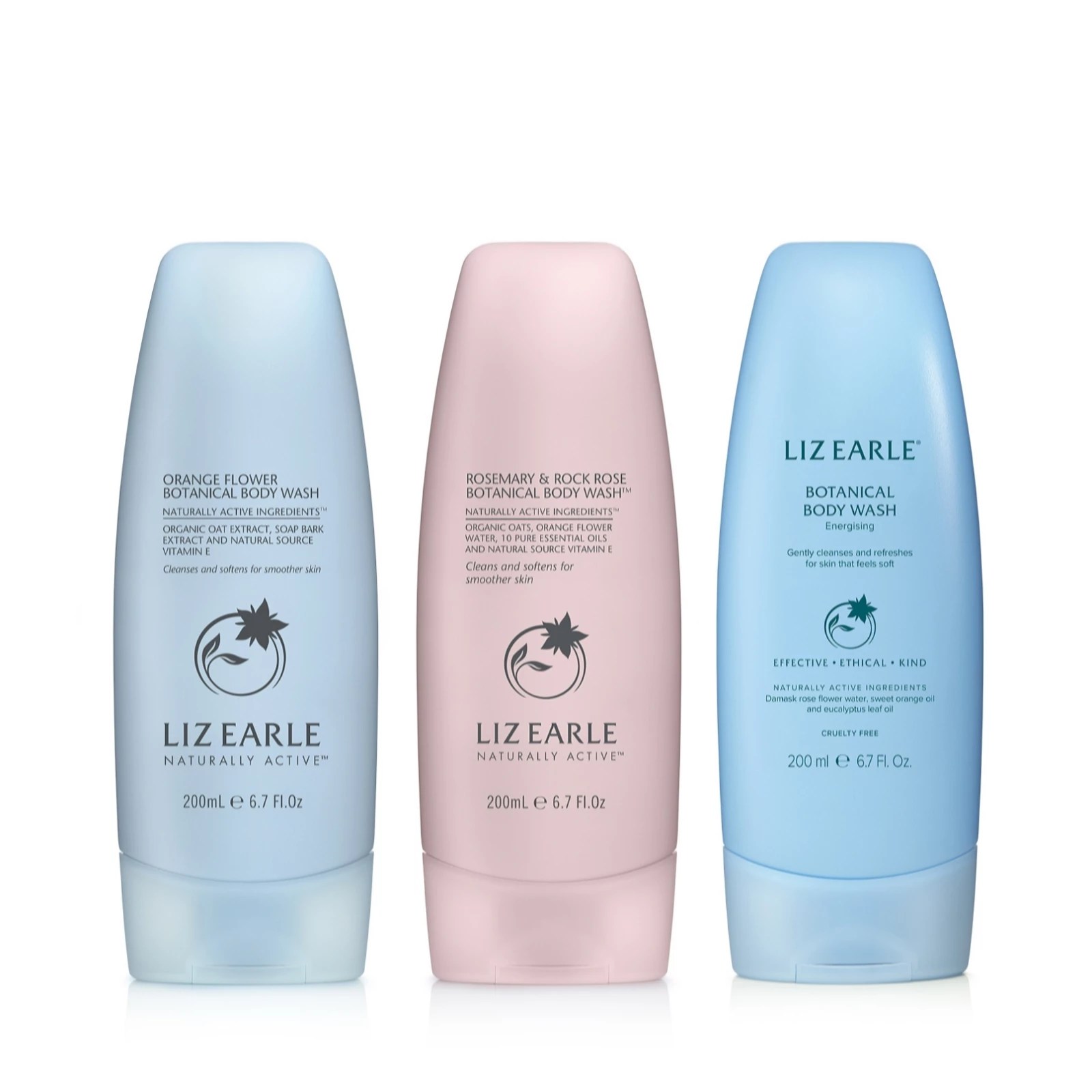 Liz Earle Botanical Body Wash Trio QVC UK