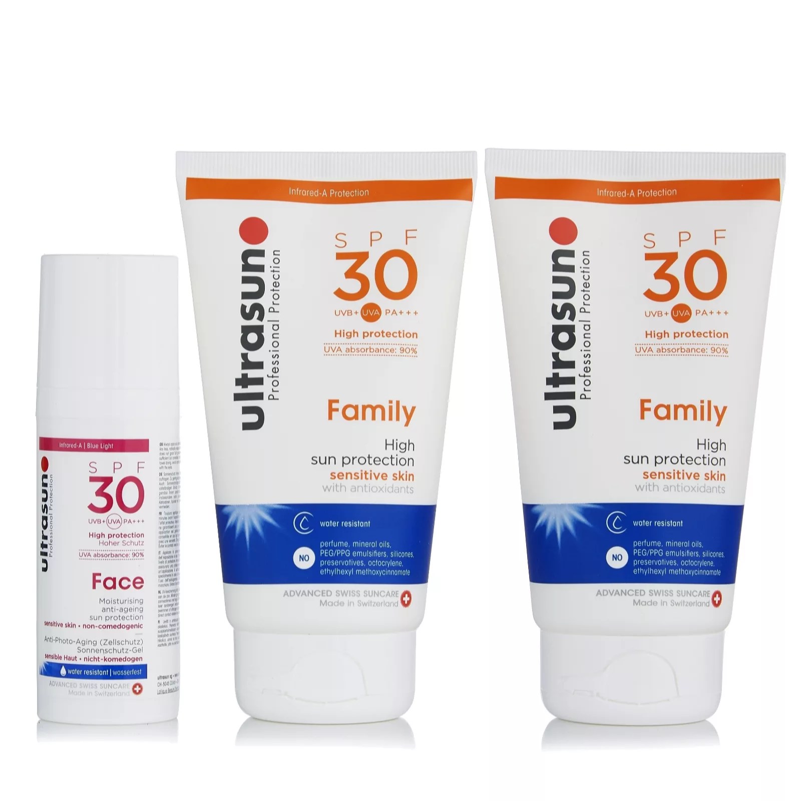 Ultrasun Sun Protection 3 Piece SPF 30 Face & Body Collection QVC UK