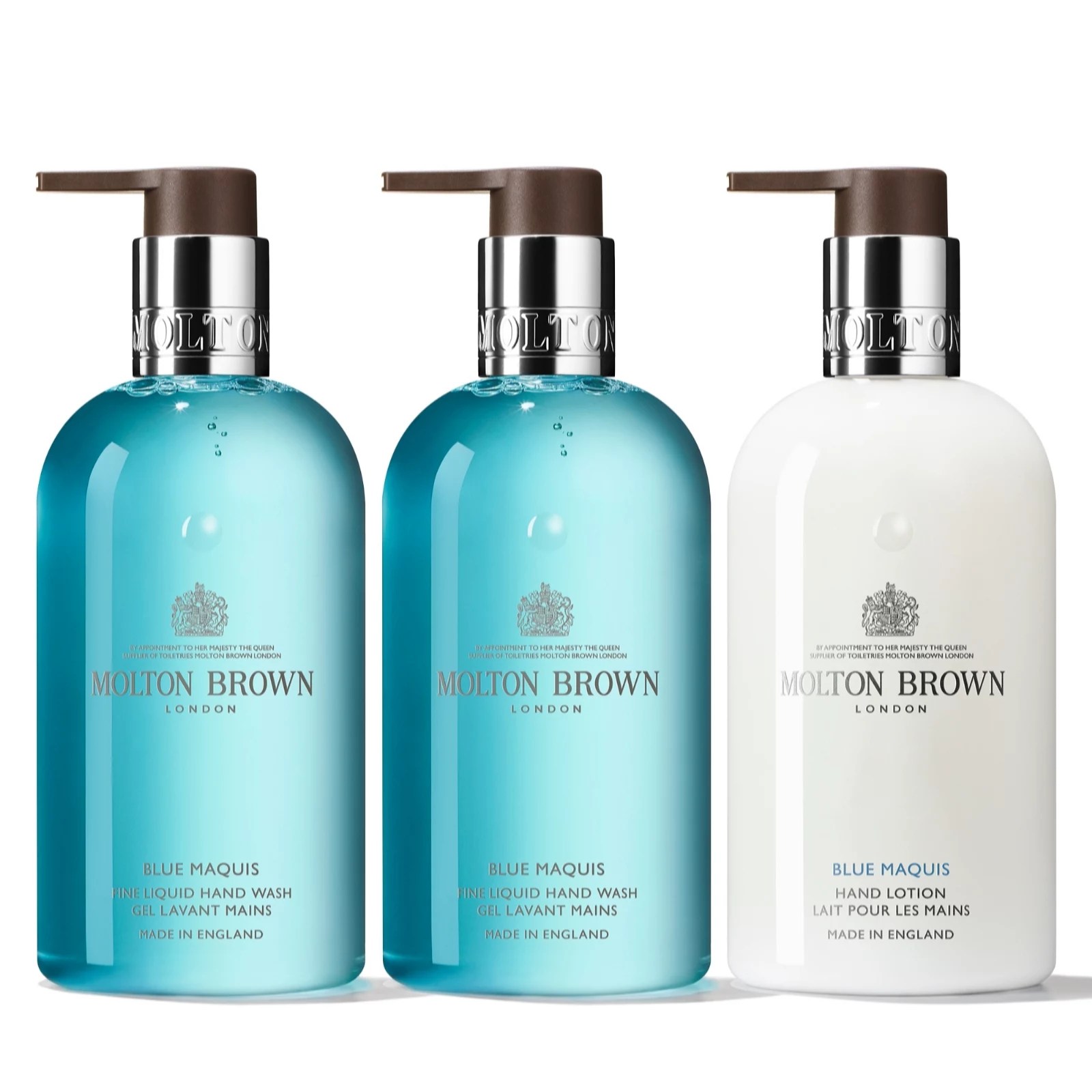 Molton Brown 3 Piece Blue Maquis Hand Wash & Lotion Collection QVC UK