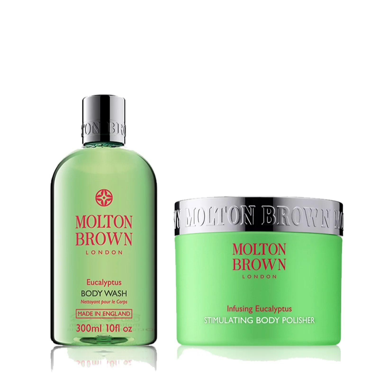Molton Brown Exhilarating Eucalyptus Body Wash & Body Polisher QVC UK