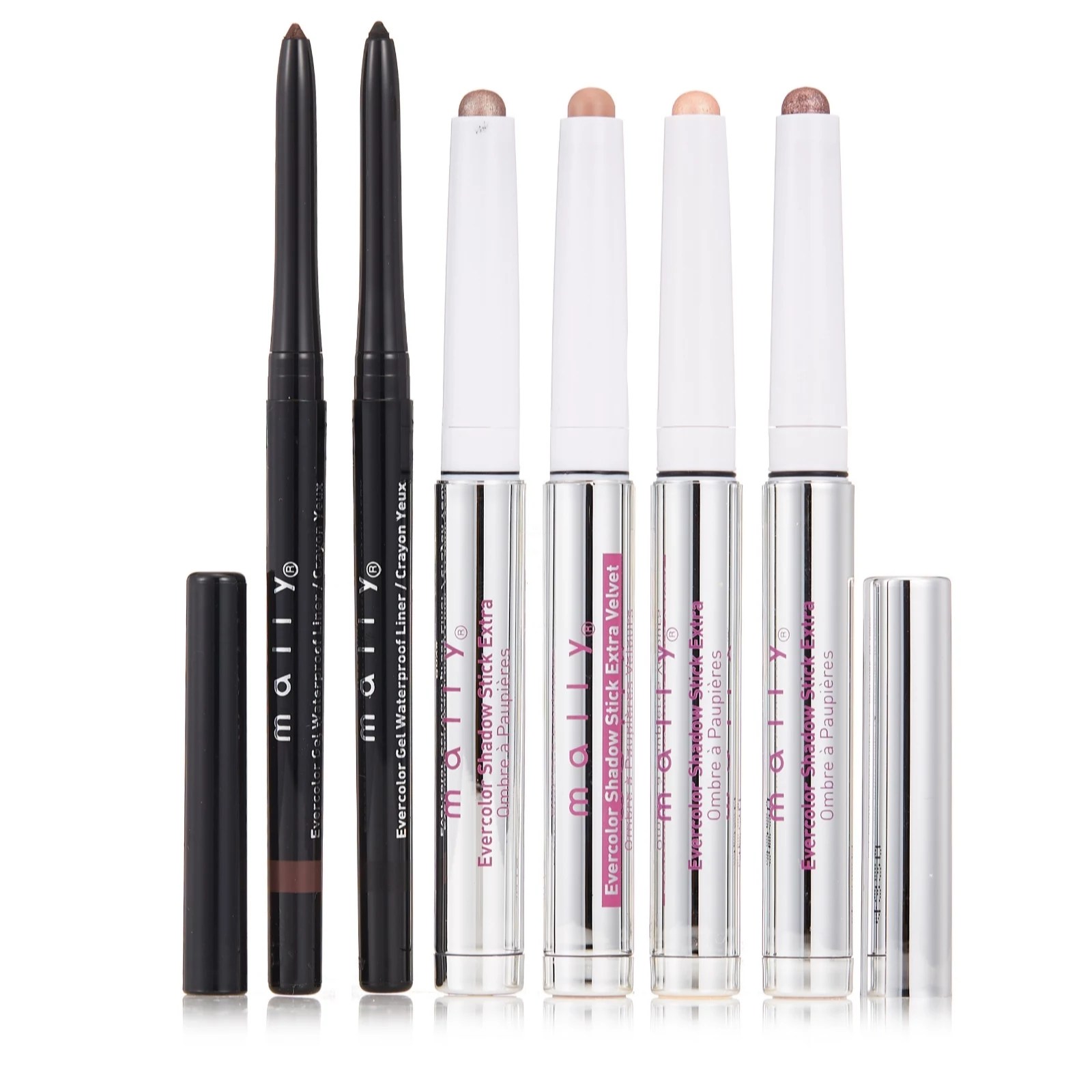 Mally Shadow Stick & Gel Liner 6 Piece Collection QVC UK