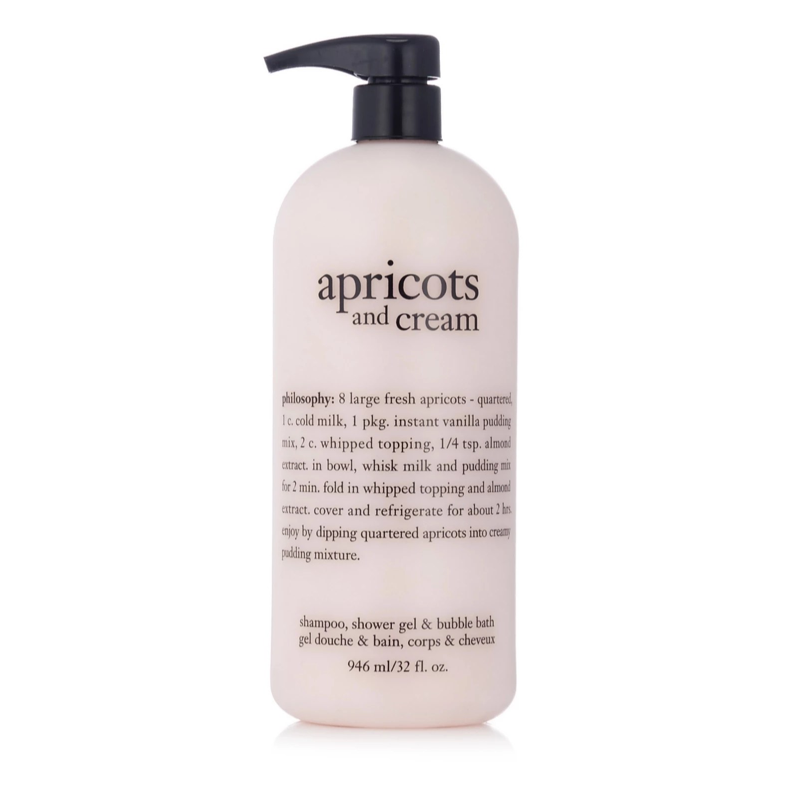 Philosophy Apricots & Cream Shower Gel 946ml QVC UK