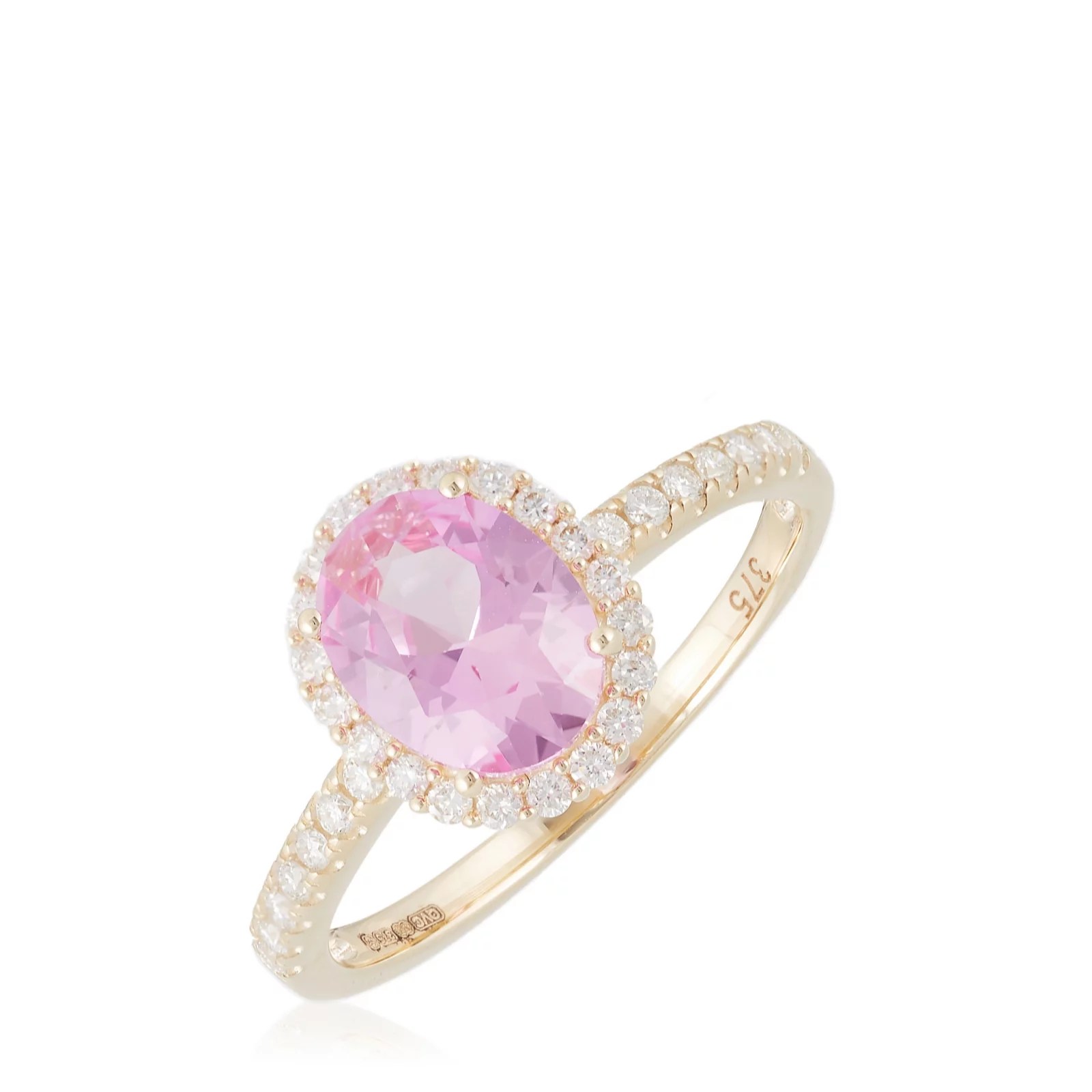 Outlet 2.00ct Fire Light Created Pink Sapphire & 0.35ct Lab Grown