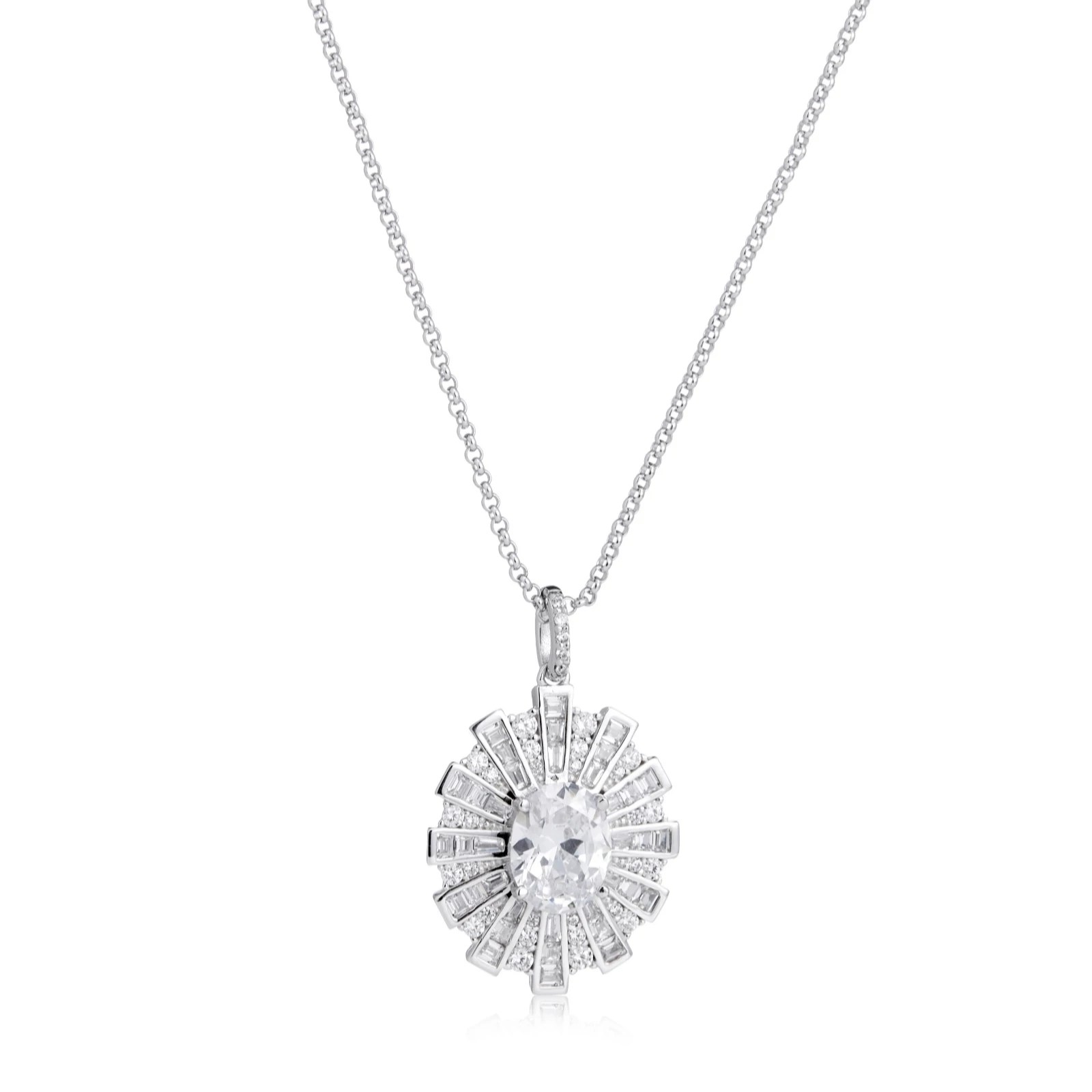 Outlet Diamonique High Collection 2ct tw Pendant & Chain Sterling