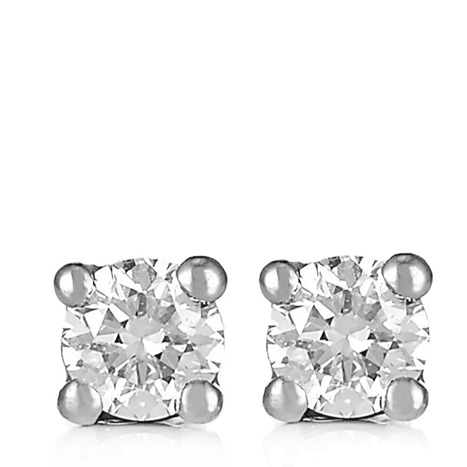 0.10ct Diamond Round Brilliant Cut Stud Earrings 9ct Gold QVC UK