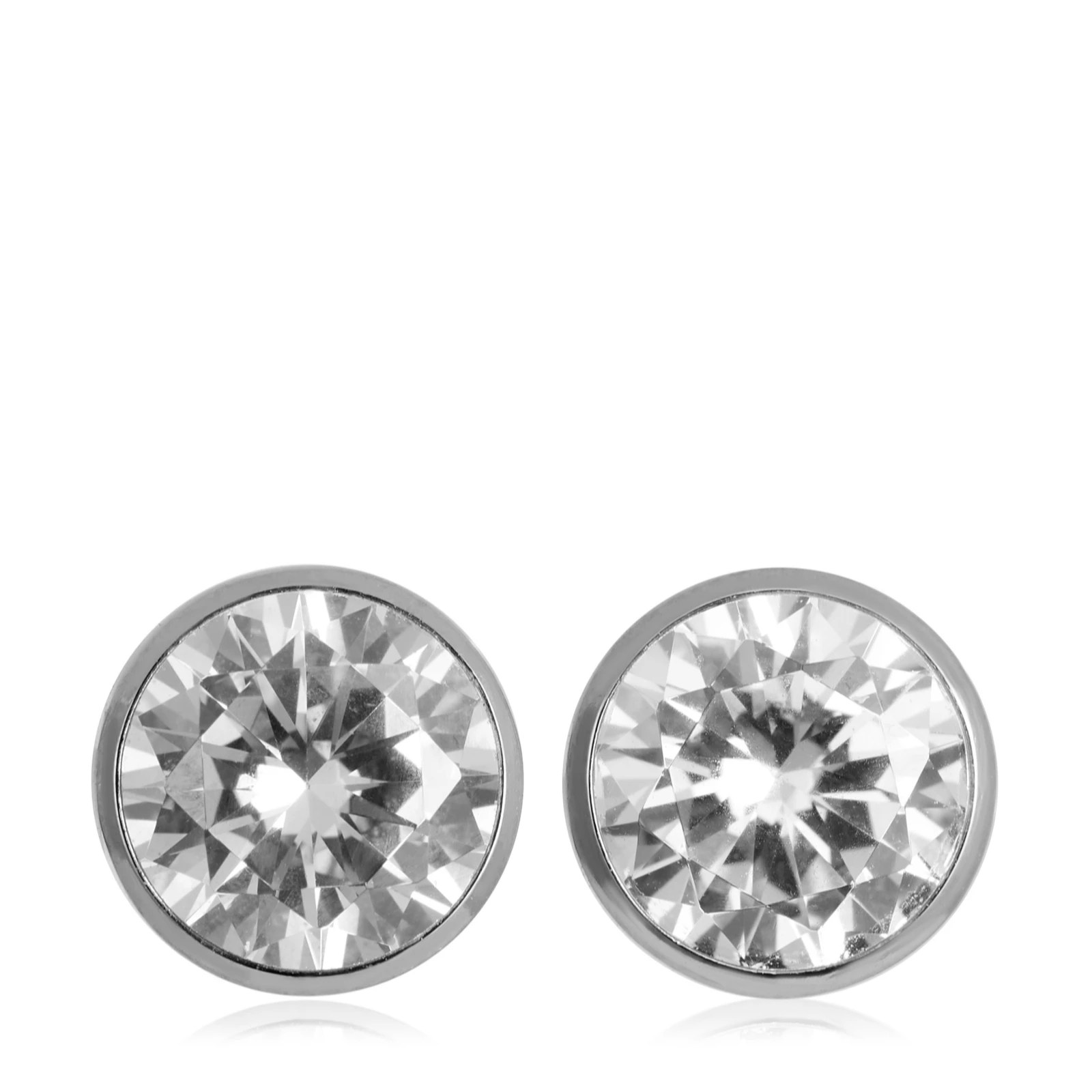 Steel by Diamonique 3.5ct tw Stud Earrings Stainless Steel QVC UK