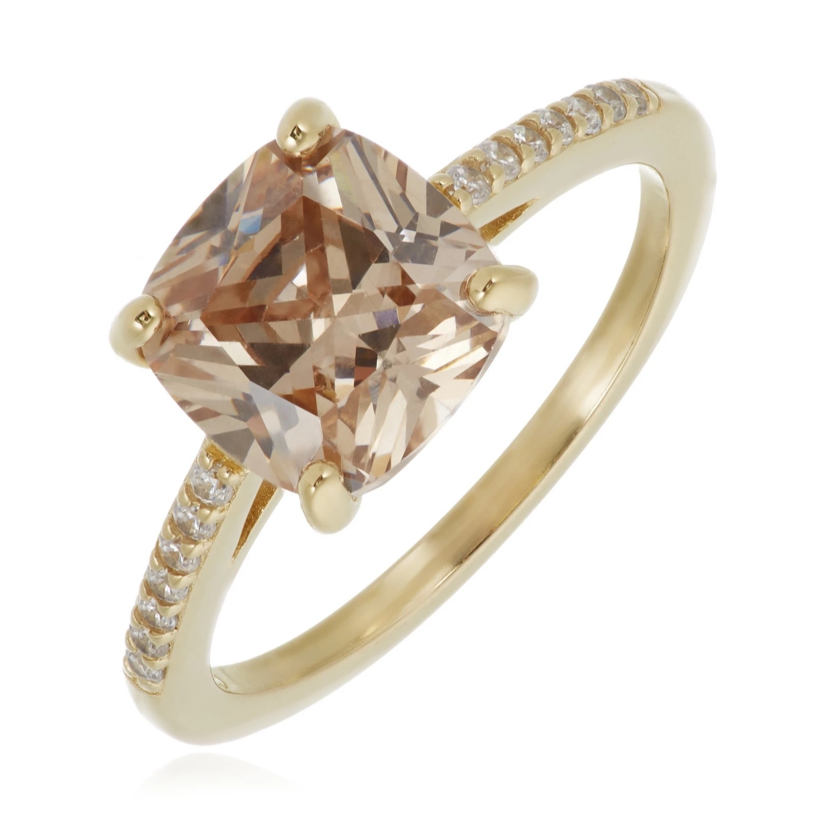 Diamonique 2.1ct tw Simulated Diamond Chocolate Ring Sterling Silver