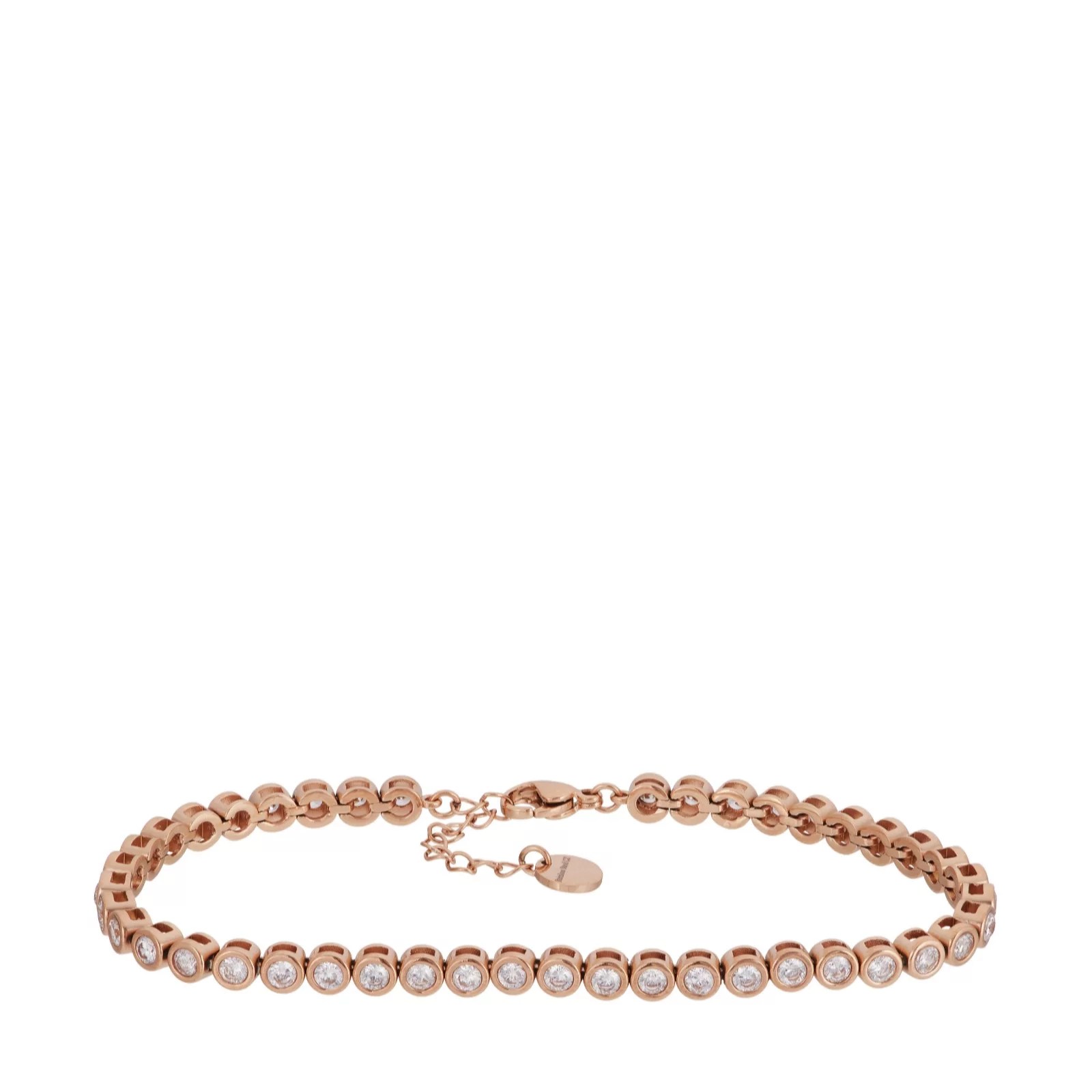 Steel by Diamonique 3.5ct tw Bezel Set Tennis Bracelet Stainless Steel