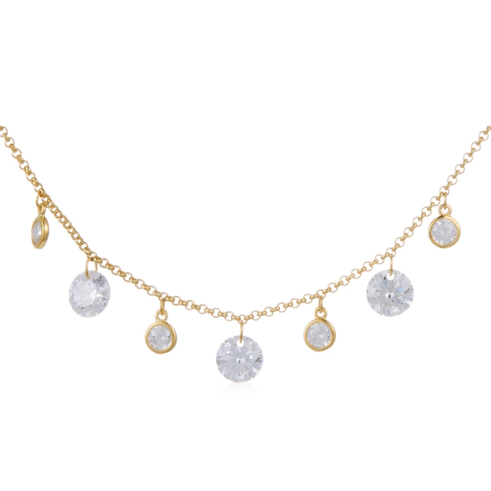 Diamonique 3.94ct tw Floating Stone Bracelet Sterling Silver QVC UK