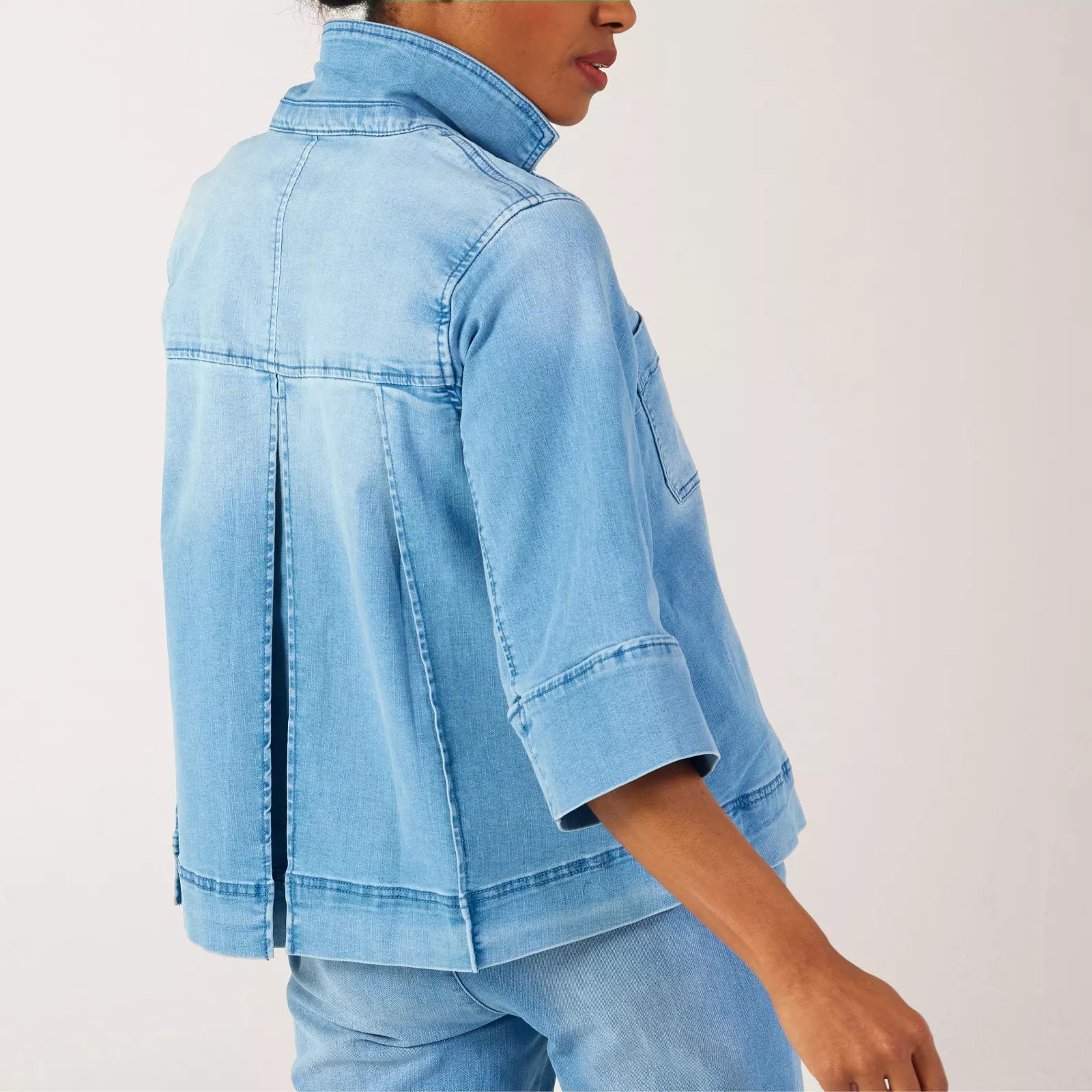 Marla Wynne Denim Pleat Back Jacket QVC UK
