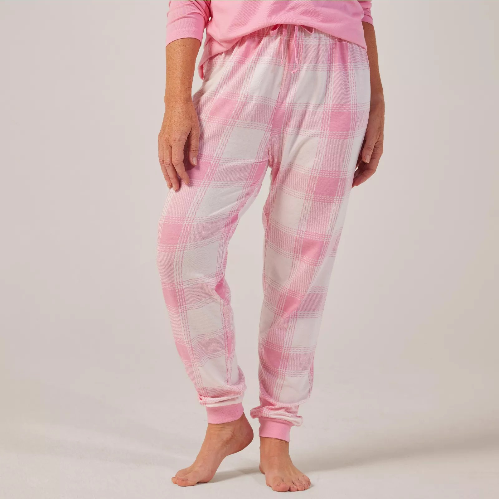 Cozee Home Cuffed Jersey Long Sleeve PJ Set QVC UK