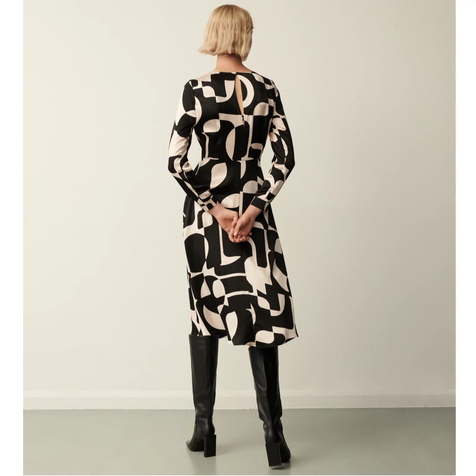 Finery Annie Satin Dress with Twist Front QVC UK