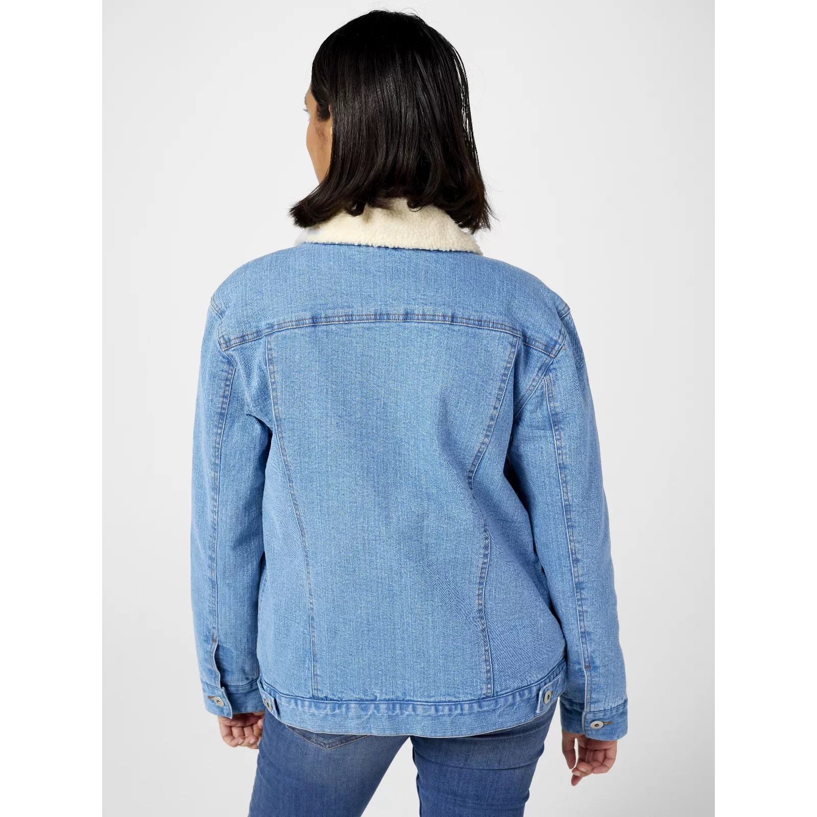 Denim & Co. Denim Jacket with Sherpa Lining QVC UK