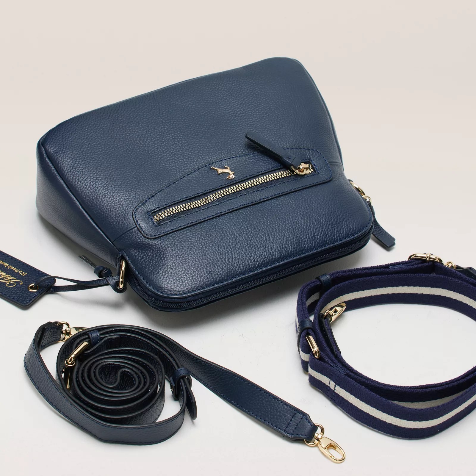 Ashwood Multi Strap Medium Leather Crossbody QVC UK