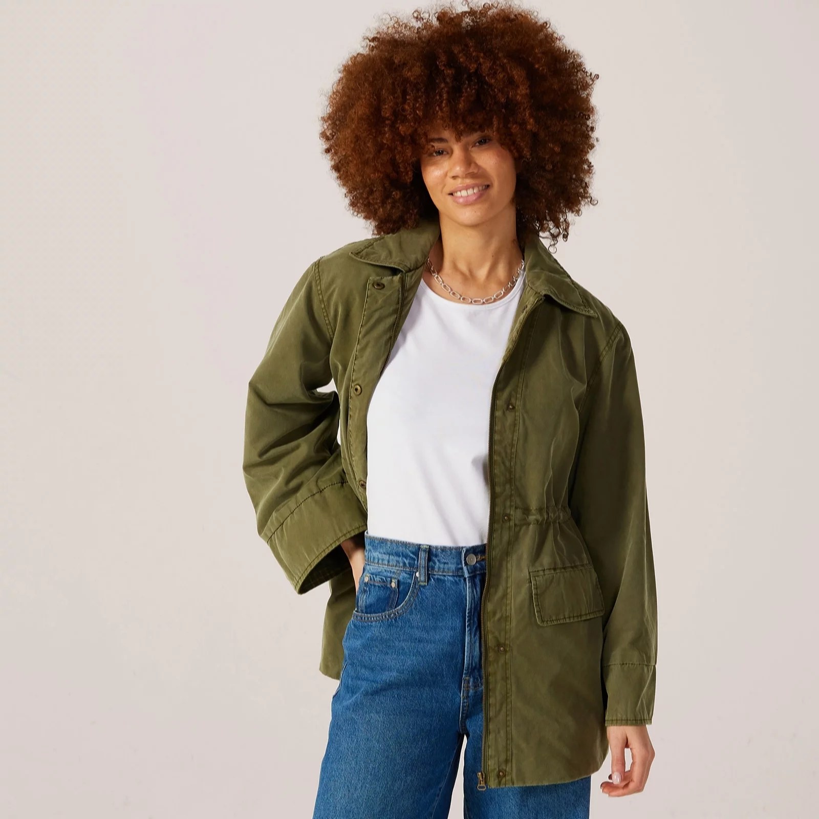 JDY Firenze Coated Jacket QVC UK