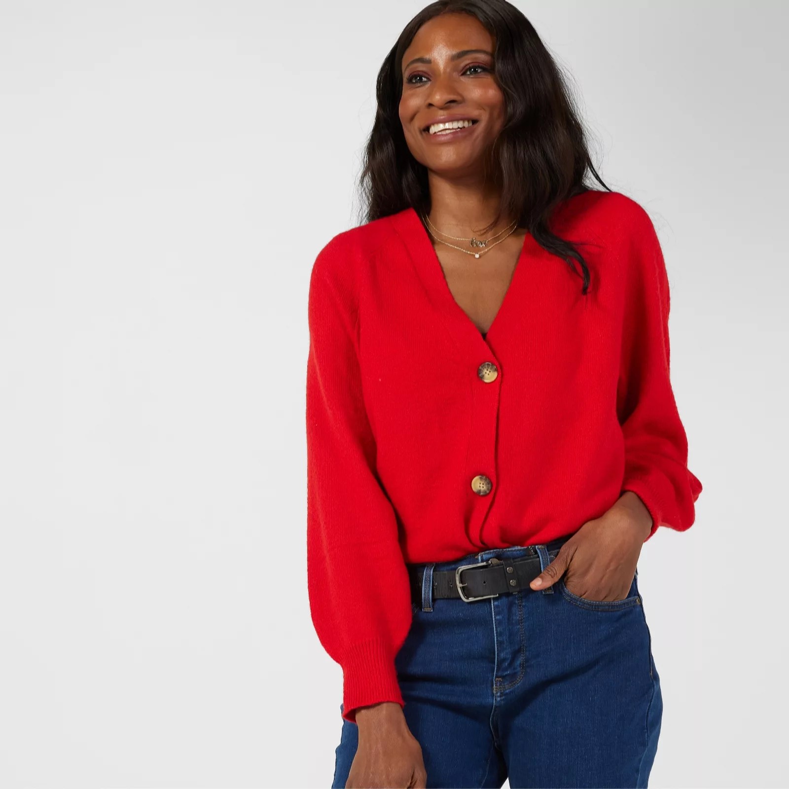 Denim & Co. Soft Knit Cardigan QVC UK