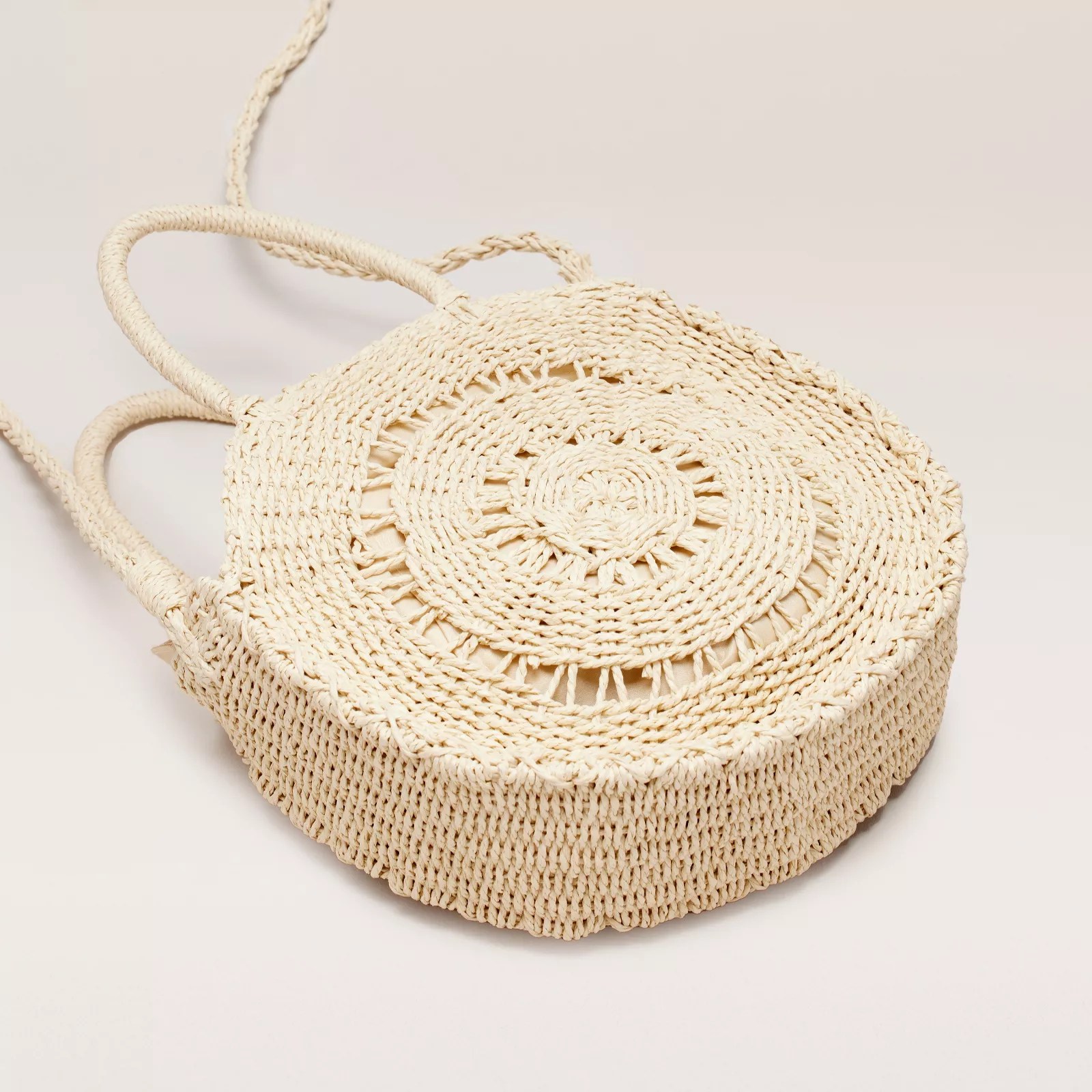 Only Round Straw Crossbody Bag QVC UK