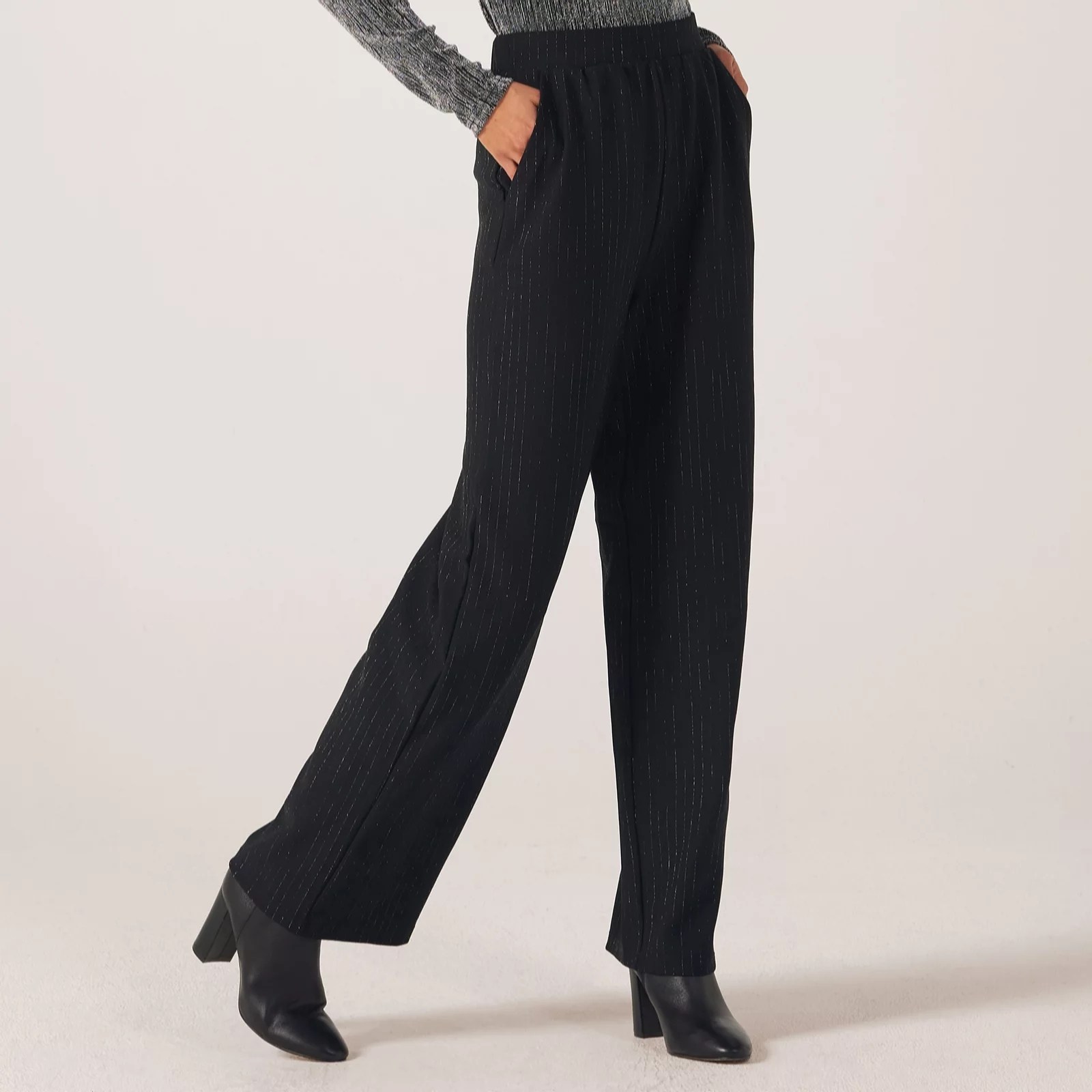 JDY Geggo Lurex Detail Trouser QVC UK