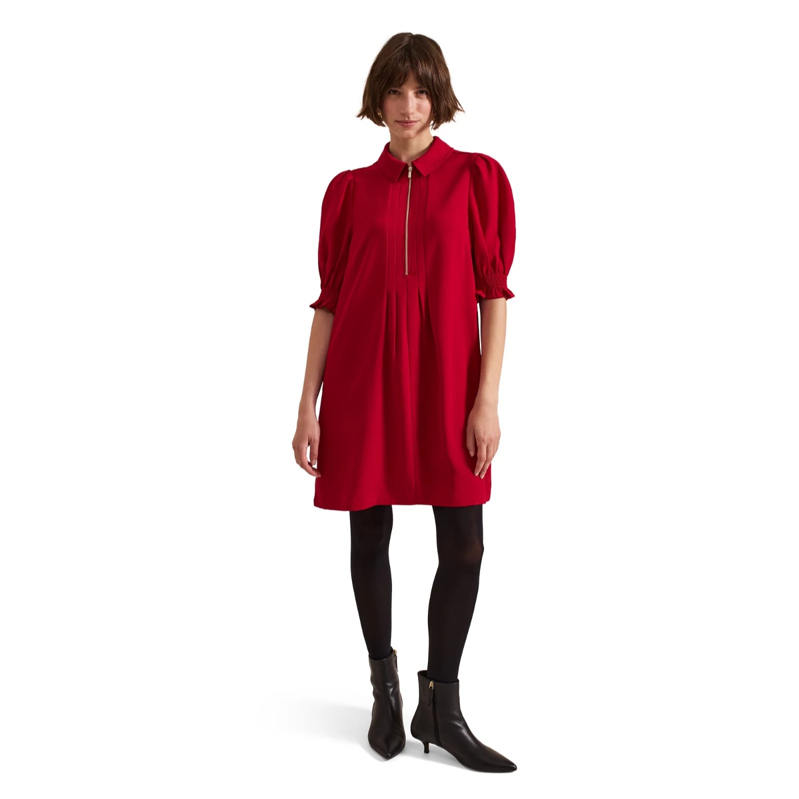 Phase Eight Candice Red Swing Dress QVC UK