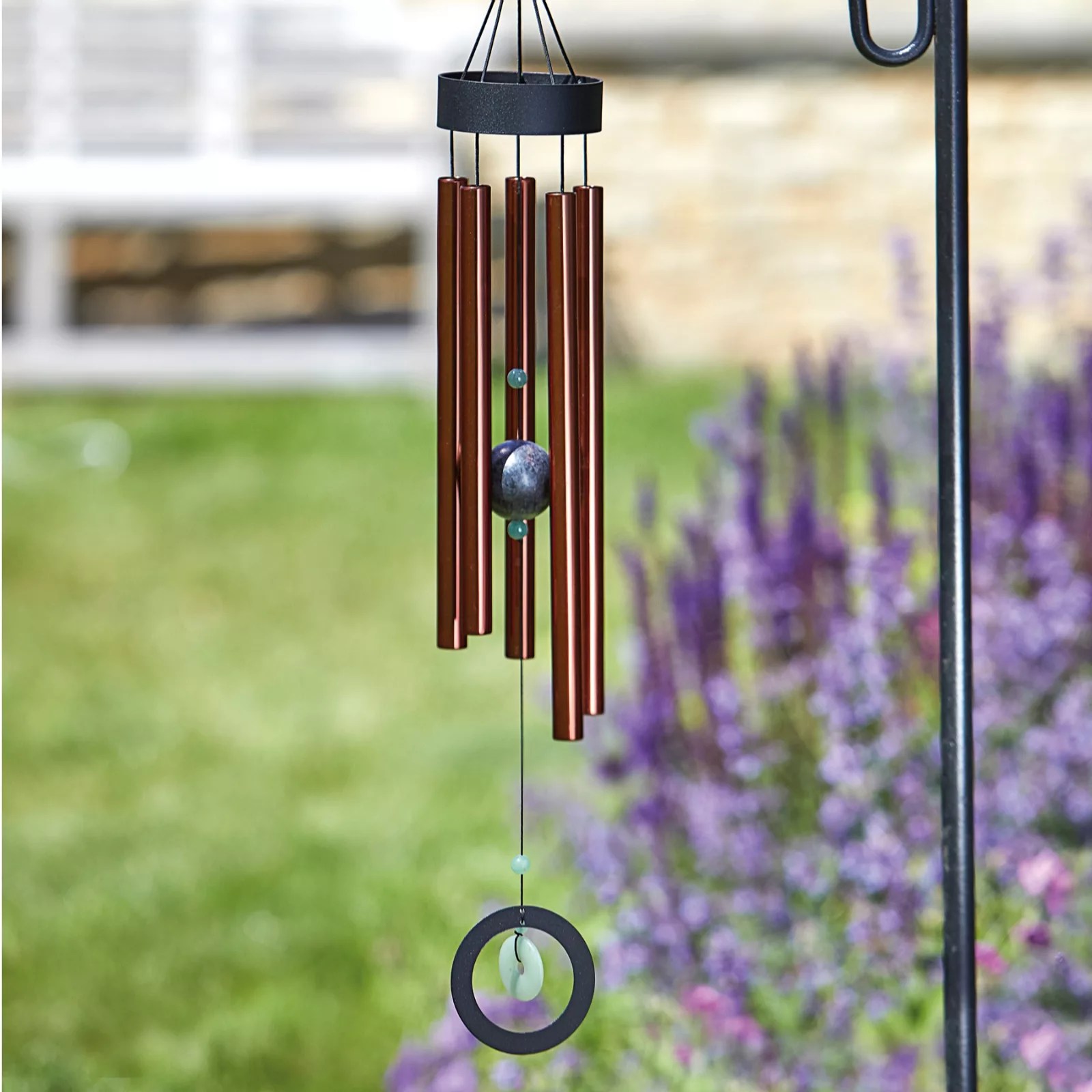 Smart Garden Copper & Gem Design Wind Chime QVC UK