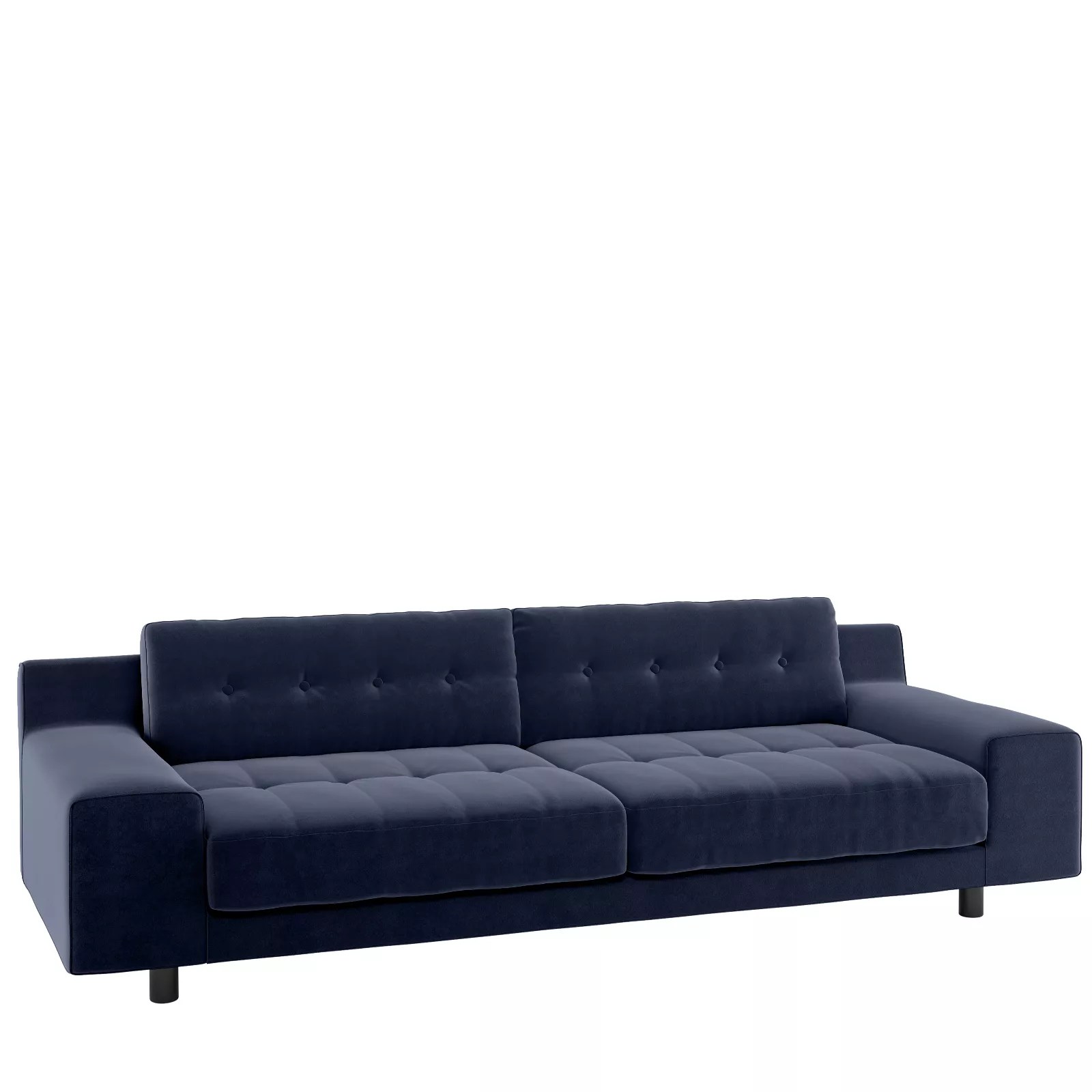 Habitat Hendricks Navy Velvet 4 Seater Sofa QVC UK