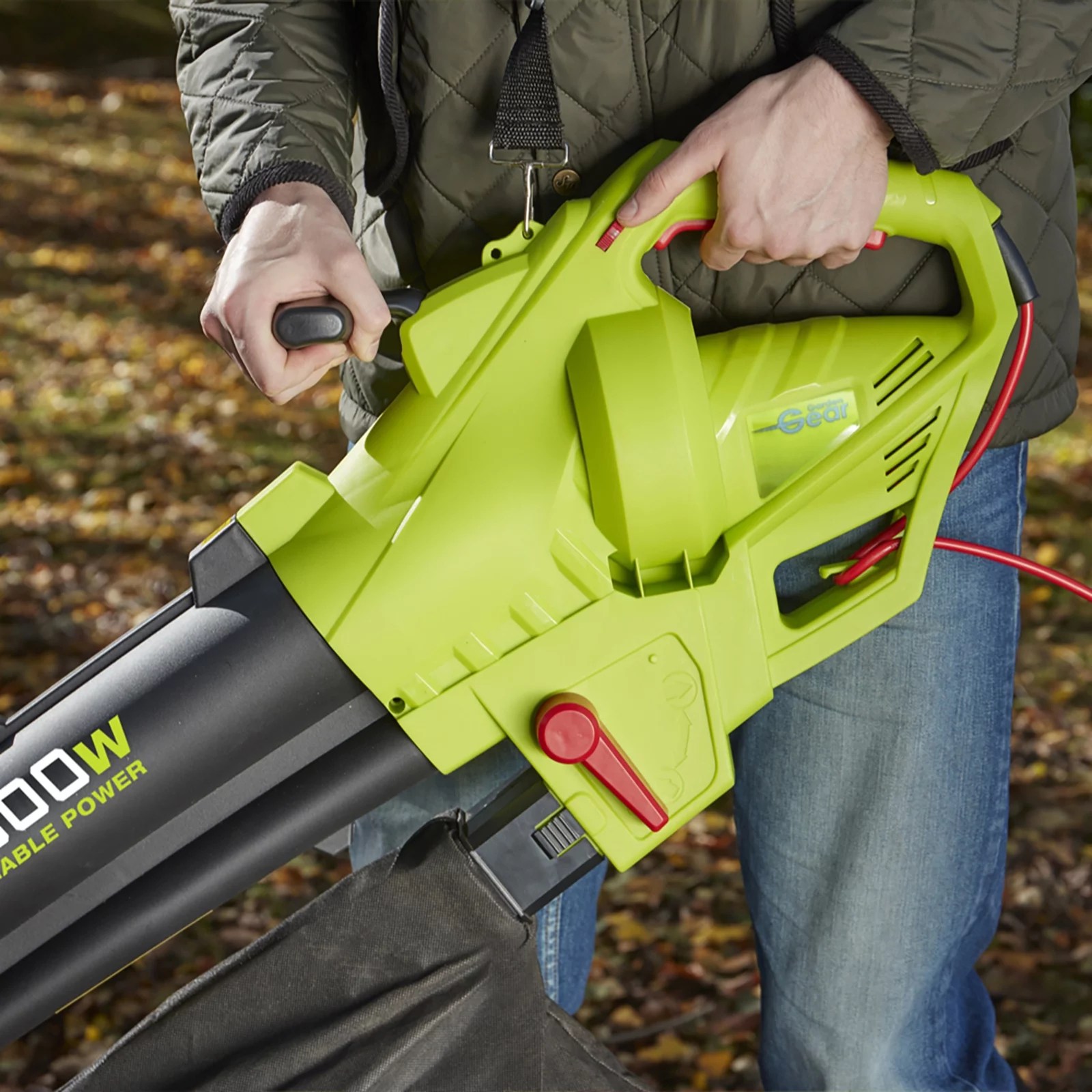 Garden Gear 3000w 3 in 1 Leaf Blower Vac & Shred QVC UK