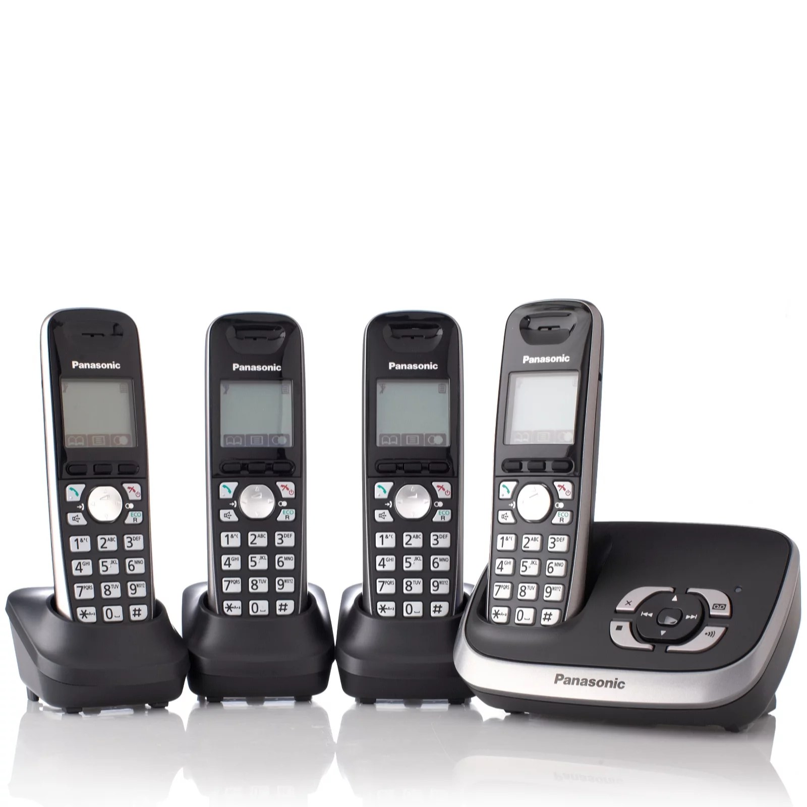 Panasonic KXTG6524 Quad DECT TAM Cordless Phones & Answer Machine QVC UK