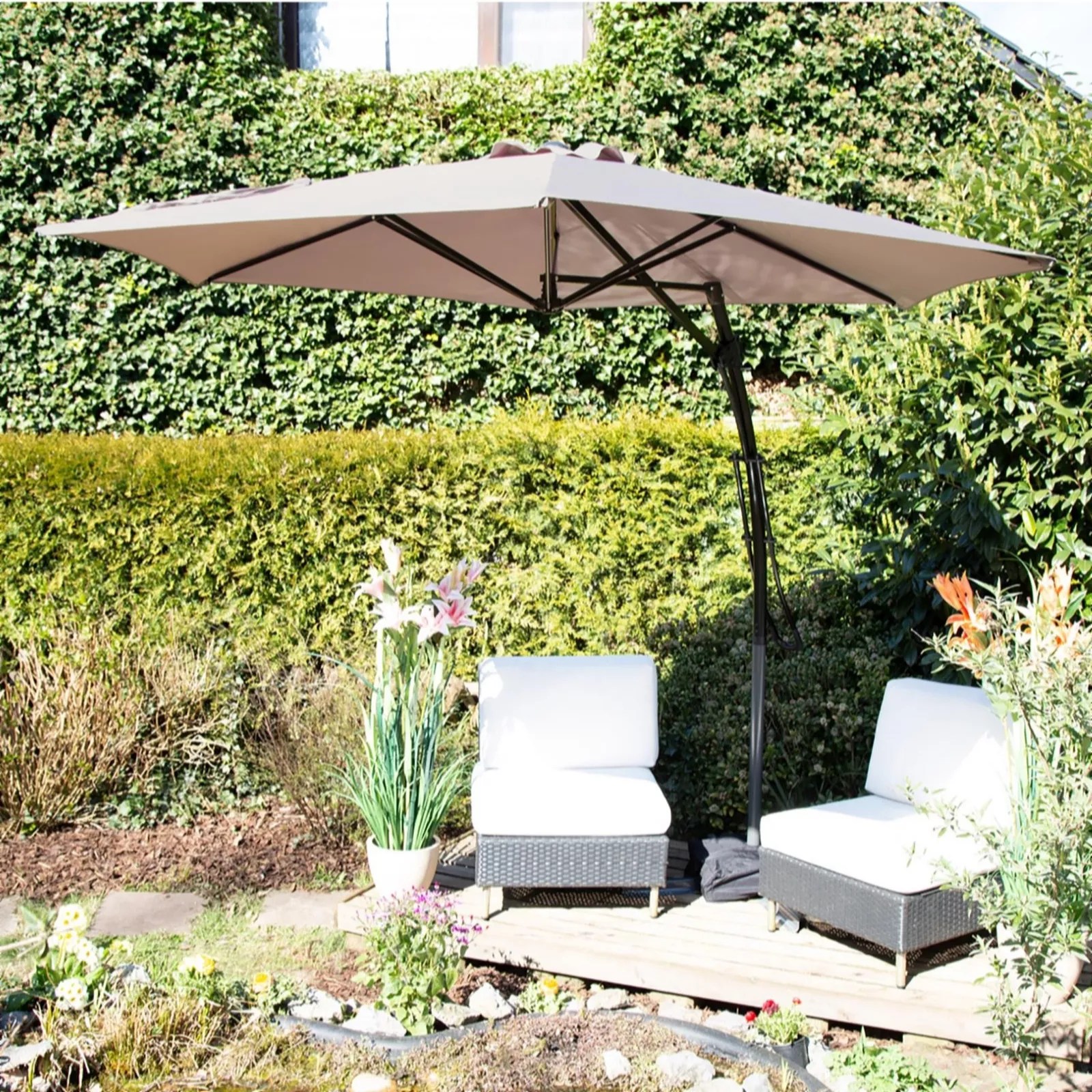 Solutions Easy 2.7m Sun Umbrella QVC UK