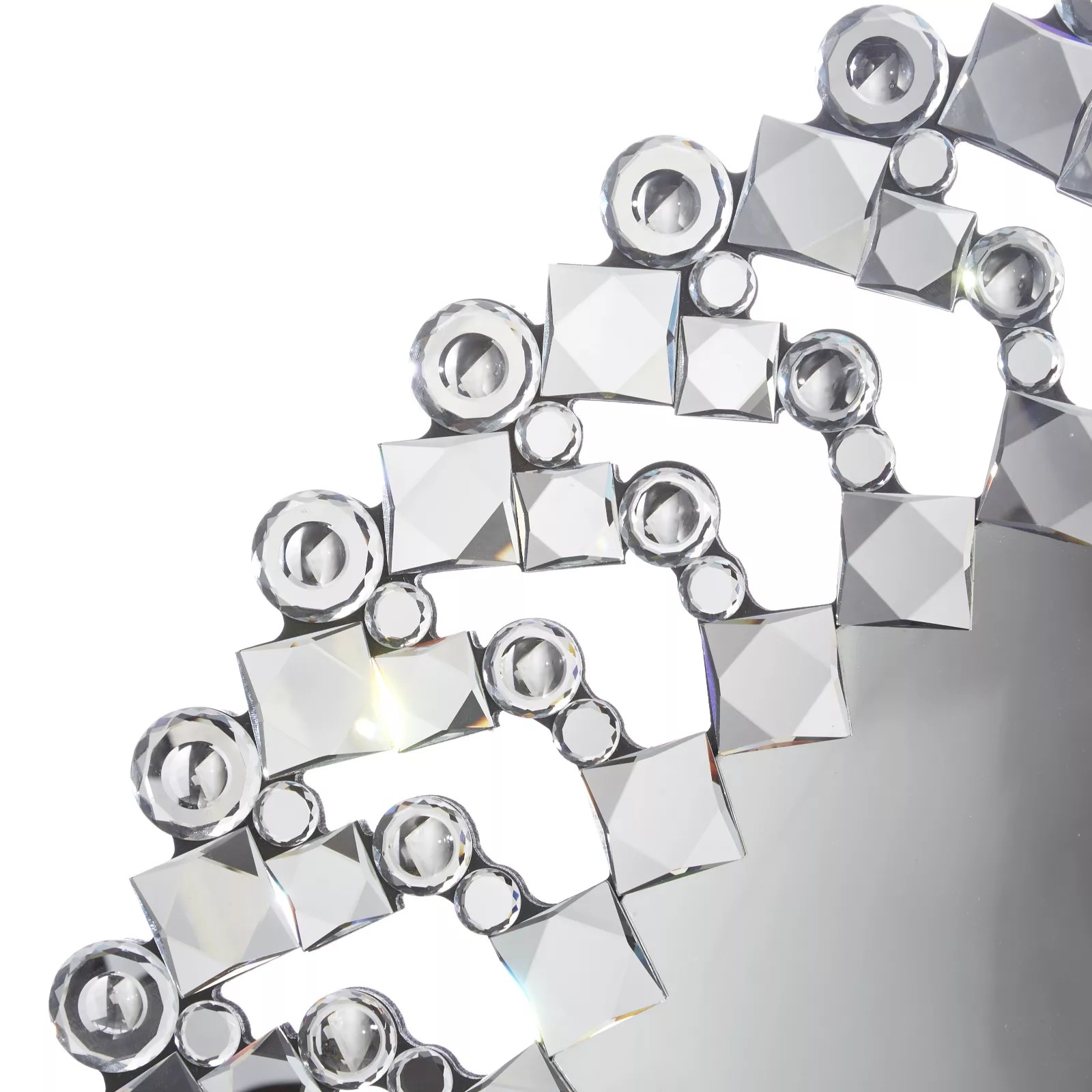 JM by Julien Macdonald Signature Crystal Circular Wall Mirror QVC UK