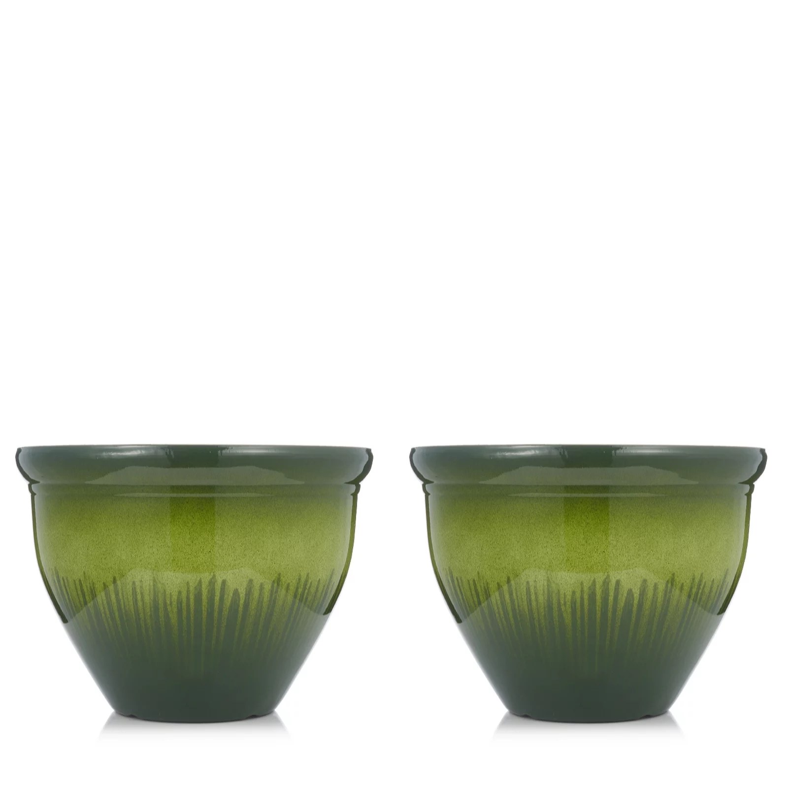 Grumpy Gardener Set of 2 Large Coloured Planters QVC UK