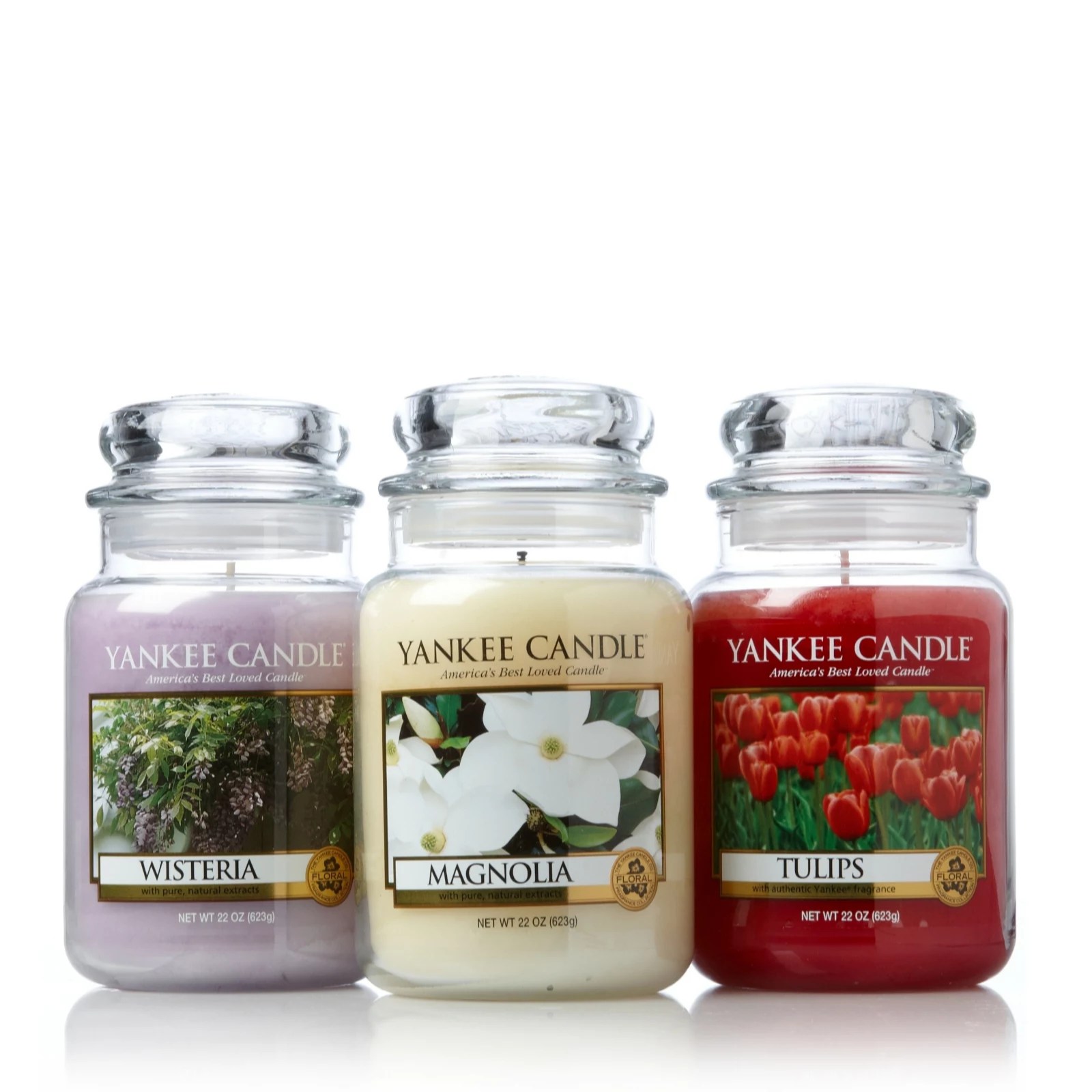 Yankee Candle Set of 3 Treasured Scents Large Jars QVC UK